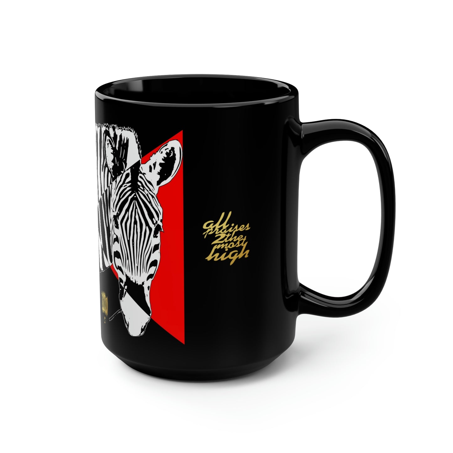 UNO STOPKILL'N ZEBRALOVE Black Mug, 15oz