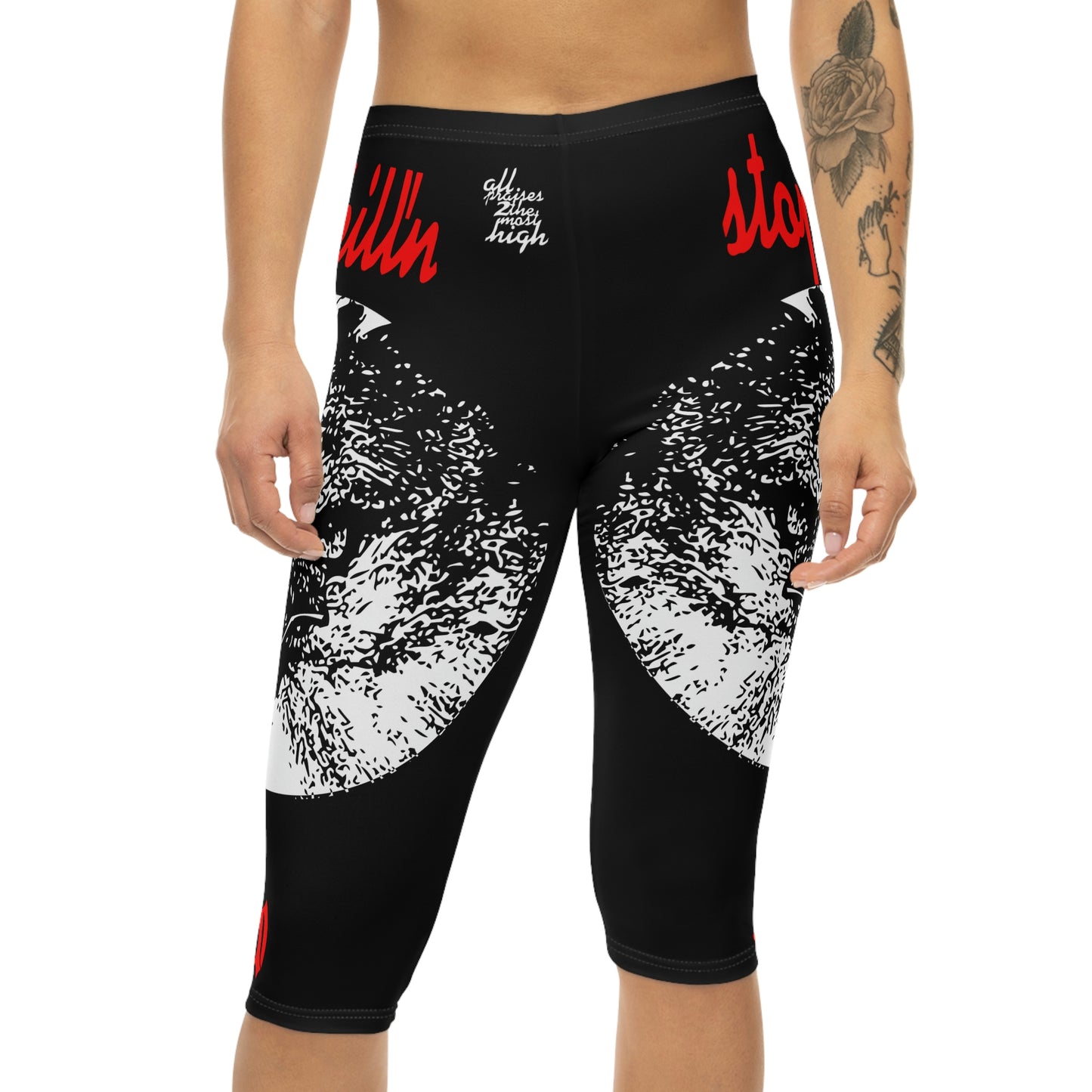 UNO LOVEHARPY STOPKILL'N Women’s Capri Leggings (AOP)