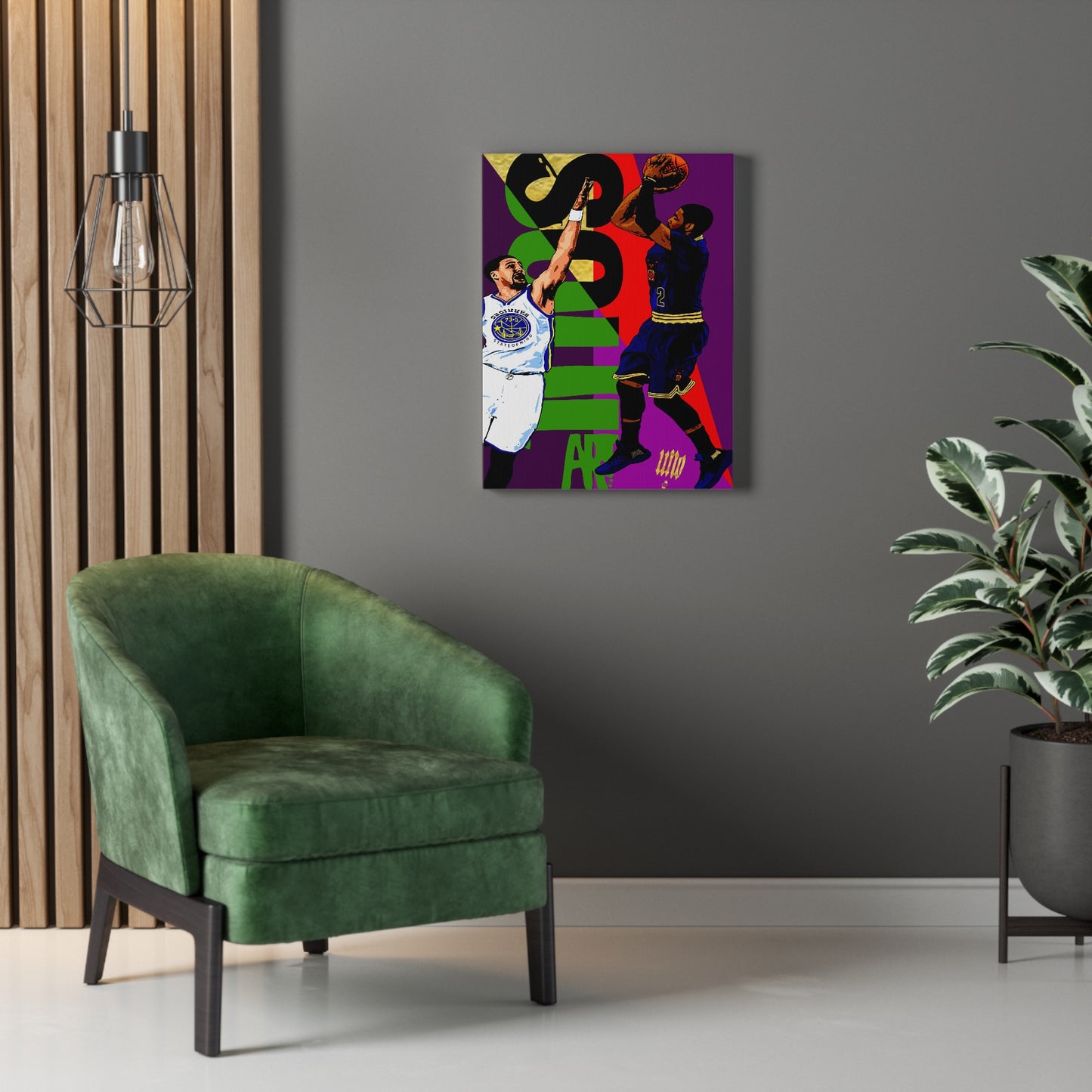 UNO KYRIECAN'TBEFADED SOULART 41GM5 Warriors State of Mind 12x16, 18x24, & 24x30" Stretched Canvas