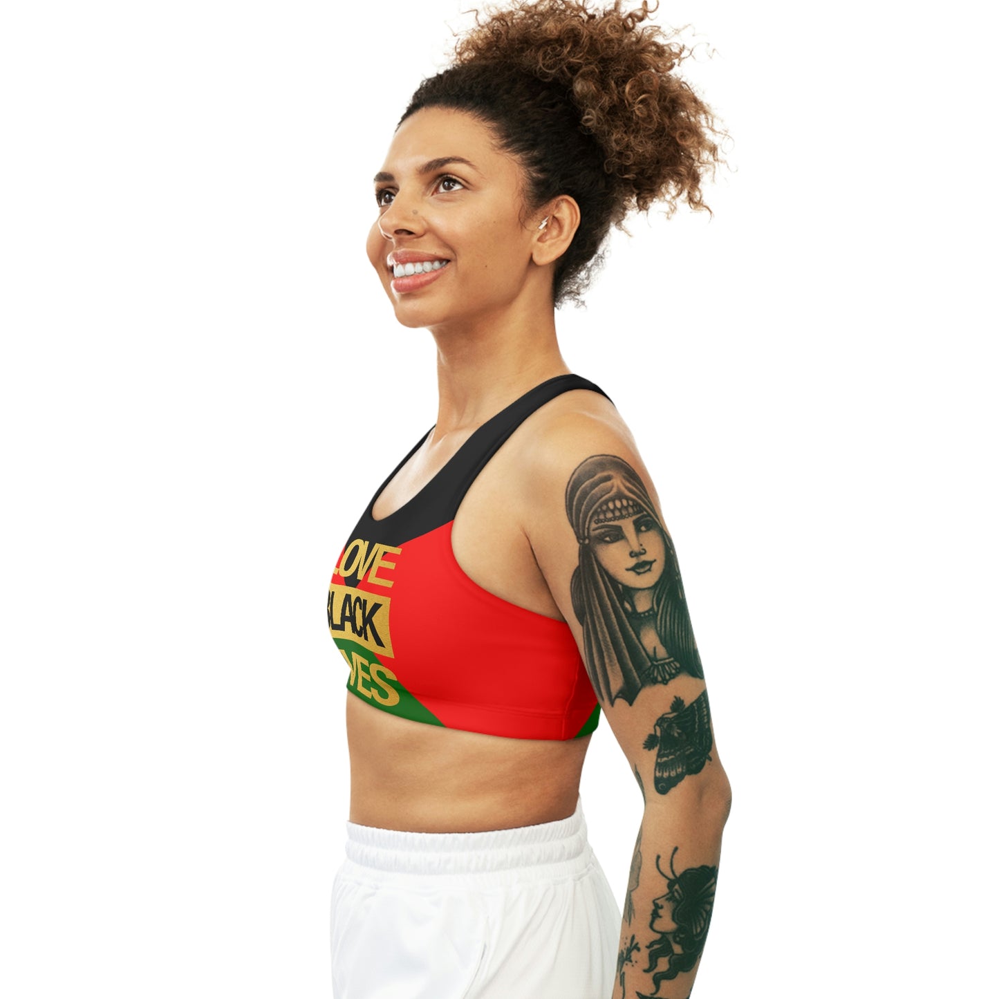 UNO LOVEBLACKLIVES Seamless Sports Bra (AOP)
