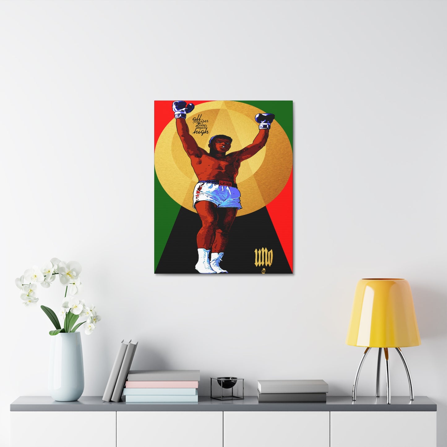 UNO LOVEALI Cassius Clay Was A Bad MF 12x16, 18x24, & 24x30" Stretched Canvas