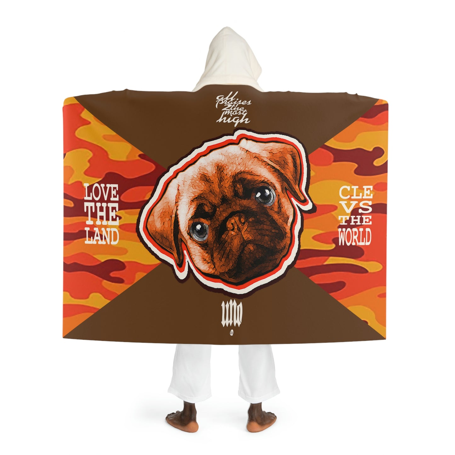 UNO LOVETHELAND Hooded Sherpa Fleece Blanket Camo Collection