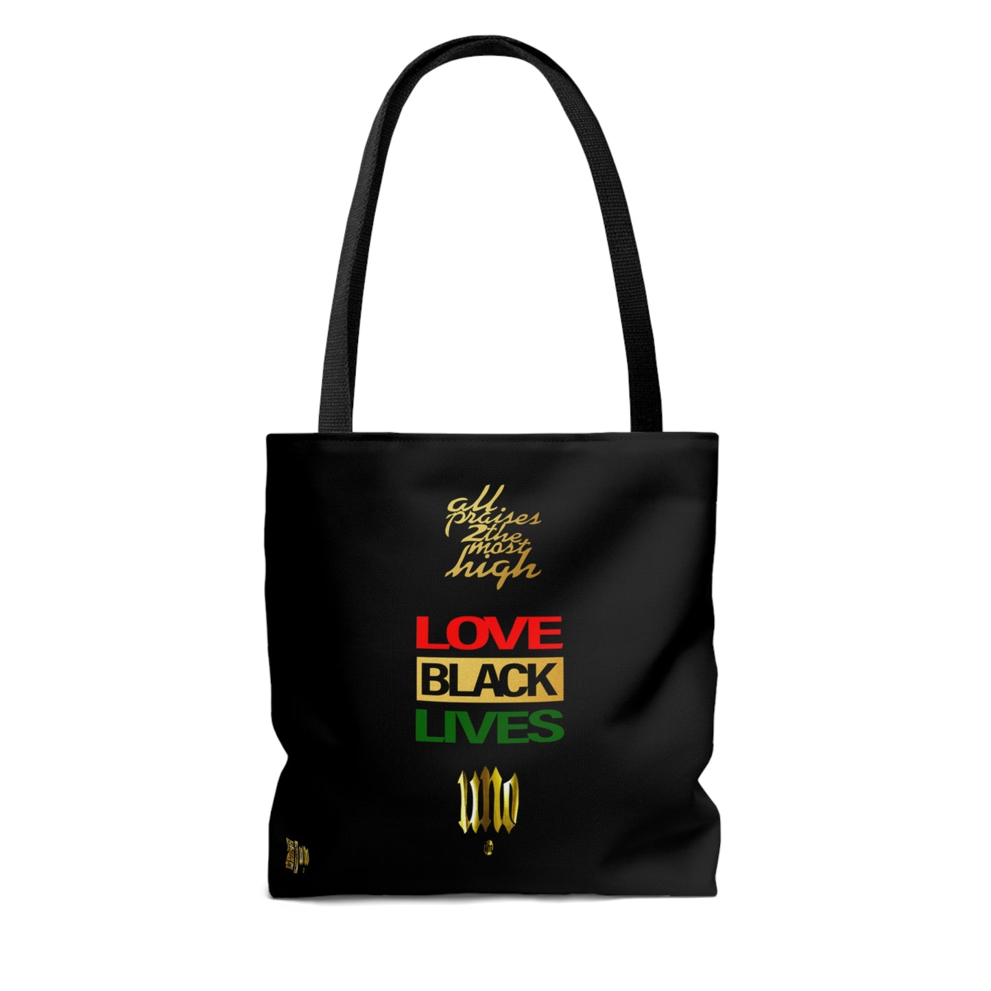 UNO LOVEBLACKLIVES LOVEGILSCOTT AOP Tote Bag