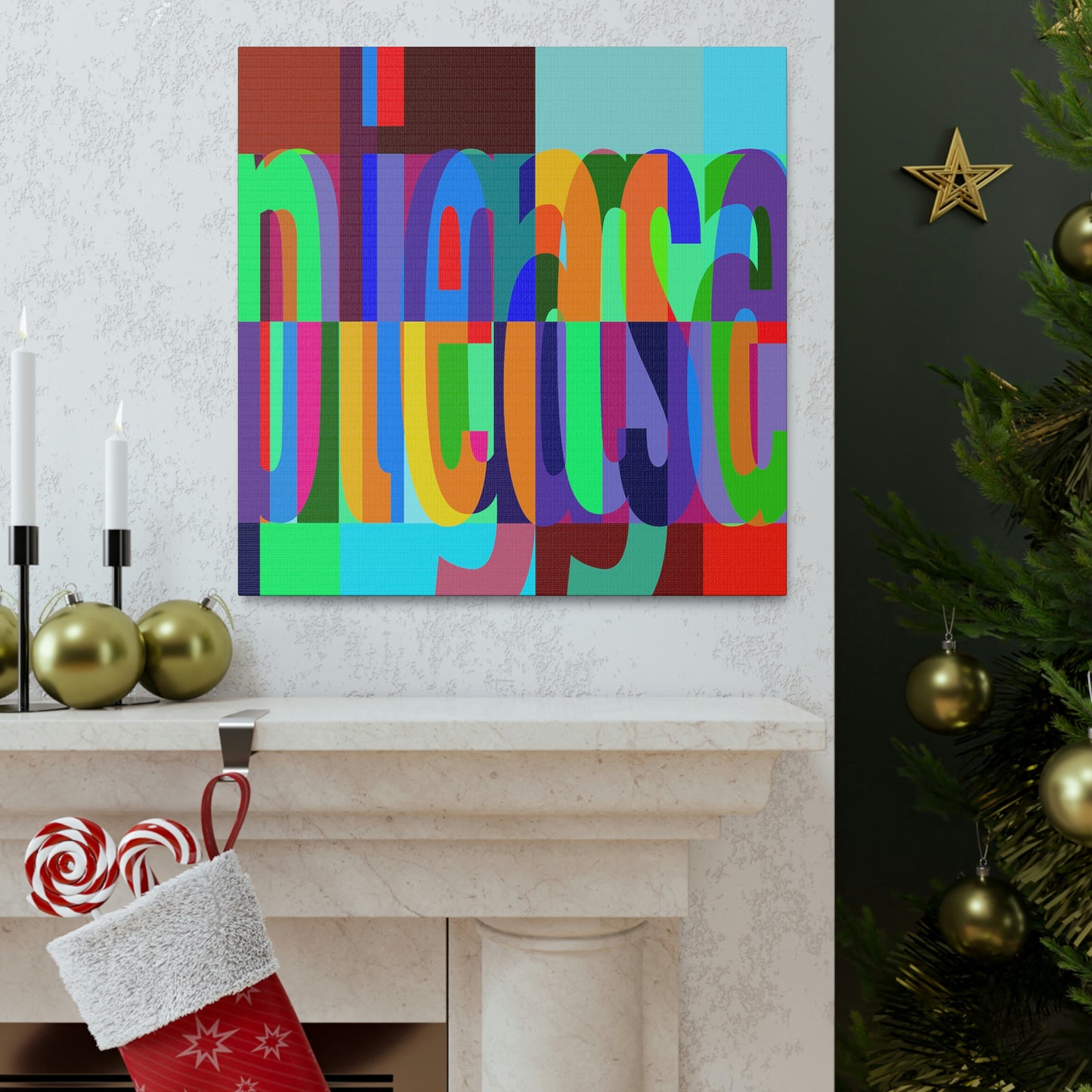 UNO WORD NIGGAPLEASE Canvas Gallery Wraps