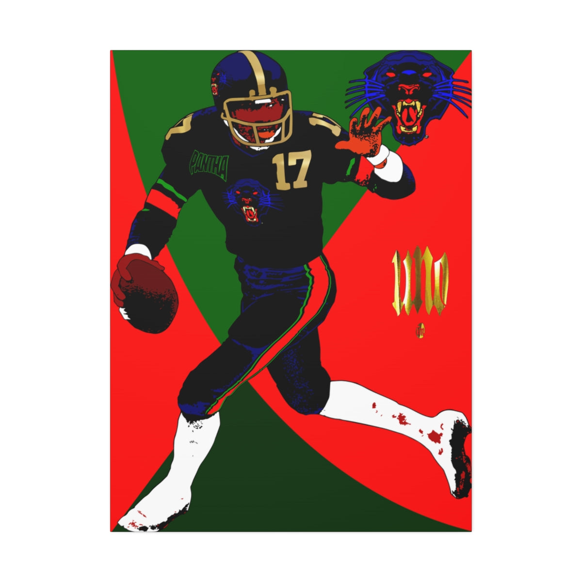 UNO LOVEJEFFERSONSTREET Pantha AllStars 36x48 Canvas Stretched, 1.5''