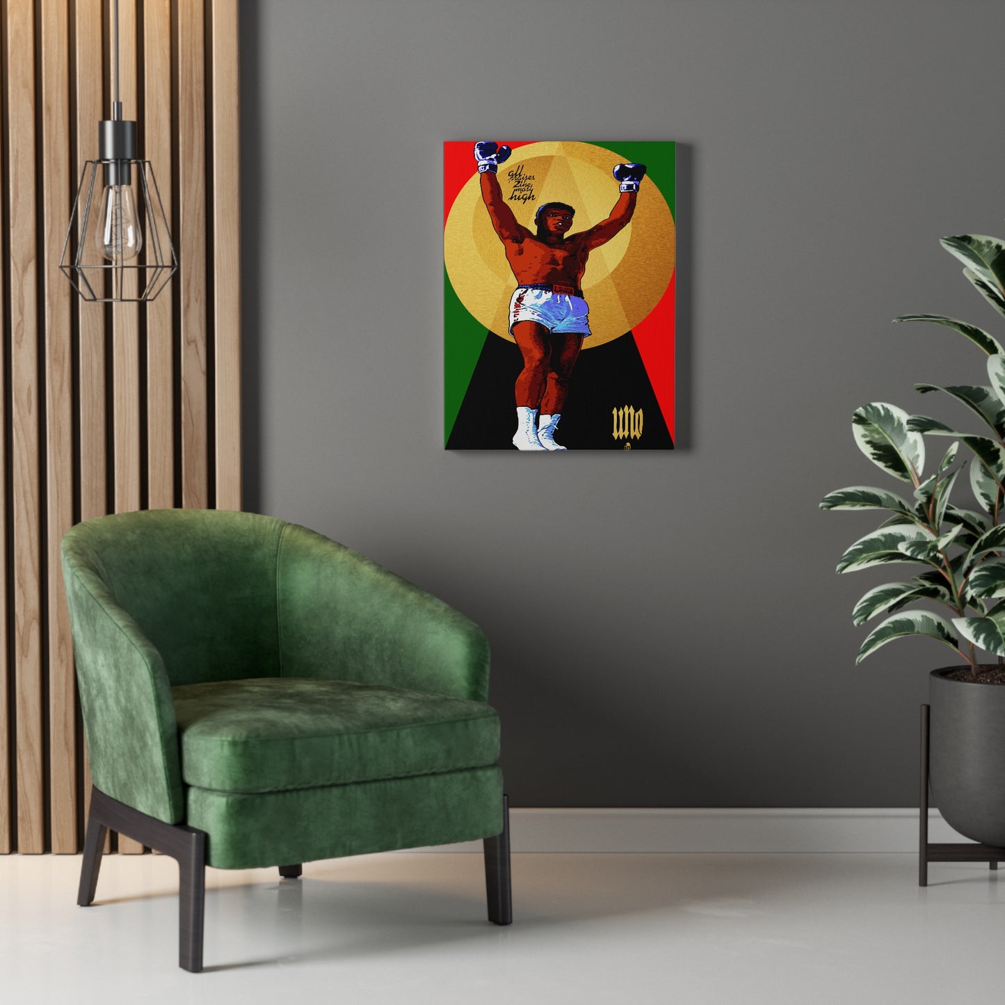 UNO LOVEALI Cassius Clay Was A Bad MF 12x16, 18x24, & 24x30" Stretched Canvas