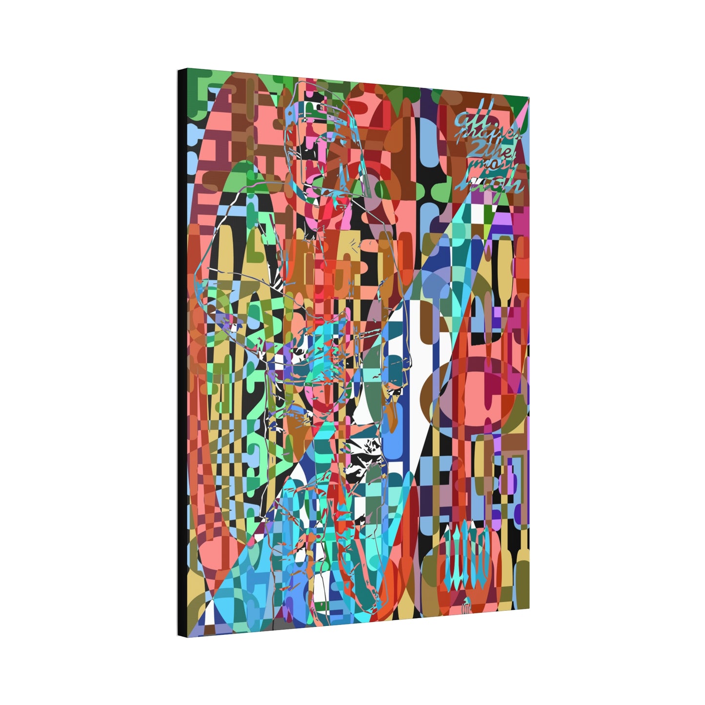 UNO WORD THE CCP BROUGHT THE MOST HIGH'S WRATH DOWN ON THE CHINESE PEOPLE 1 36x48 Canvas Stretched, 1.5''