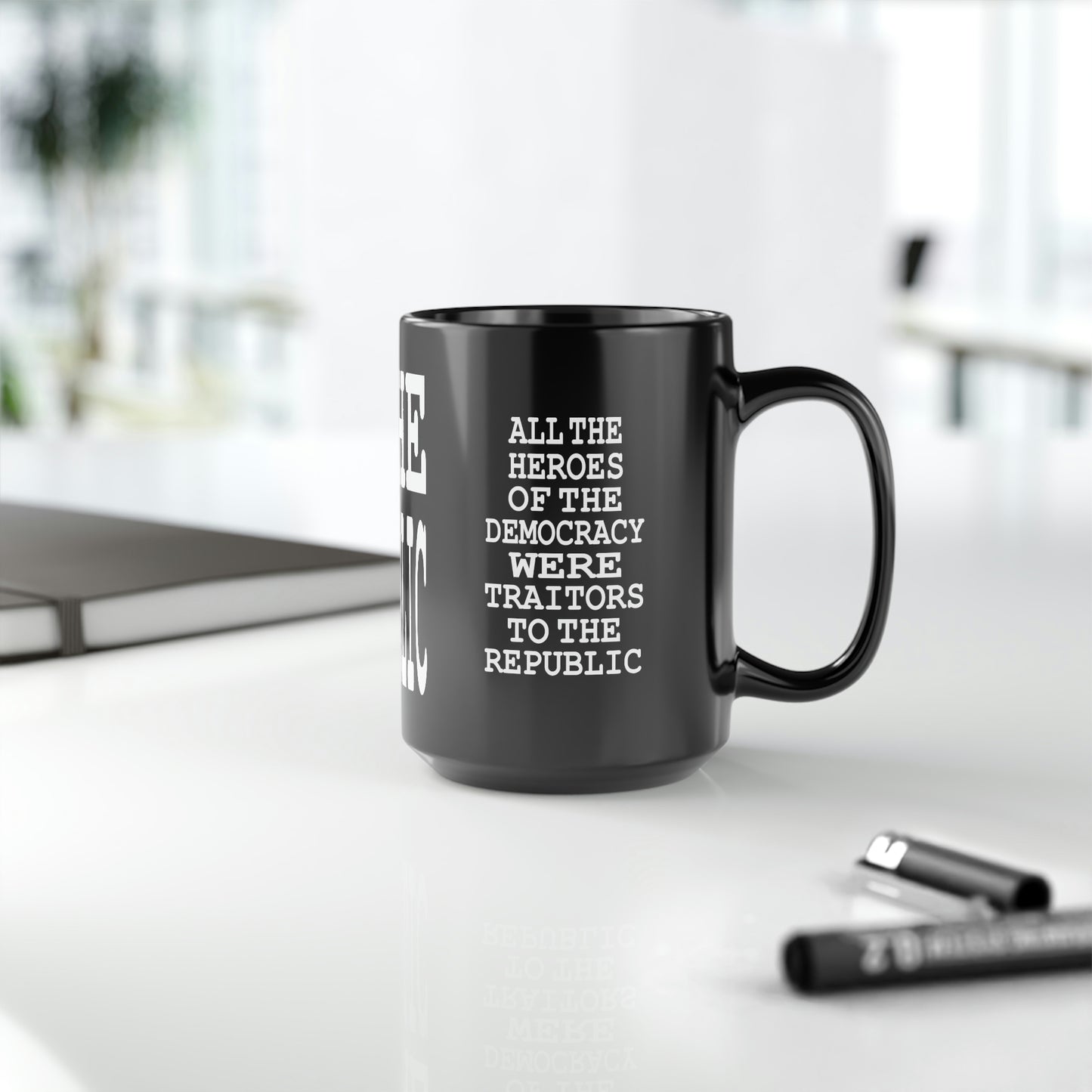UNO 2THEREPUBLIC TRAITORS2THEREPUBLIC Black Mug, 15oz