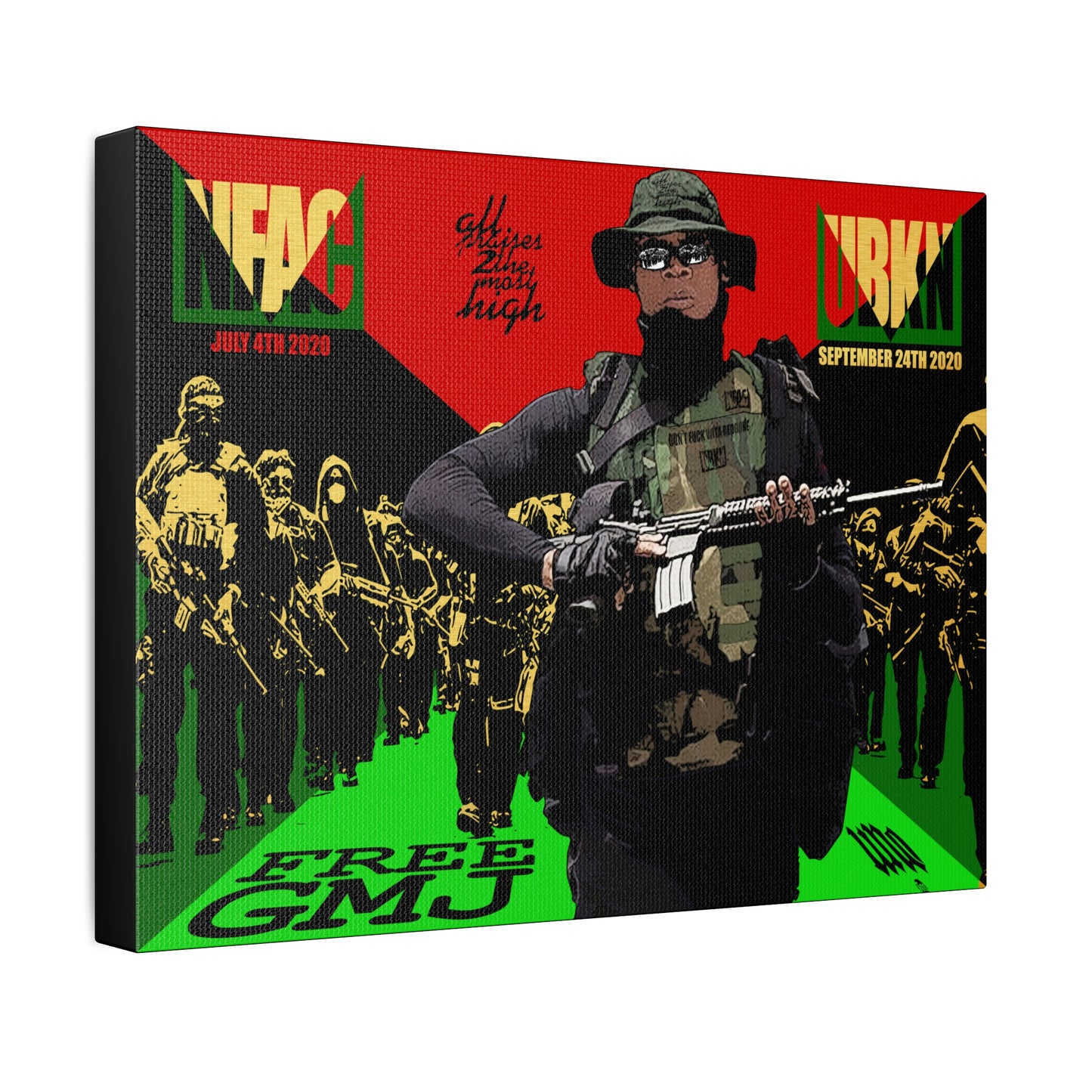 UNO 2THEREPUBLIC FREEGMJ 16x12, 24x18, & 30x24" Stretched Canvas