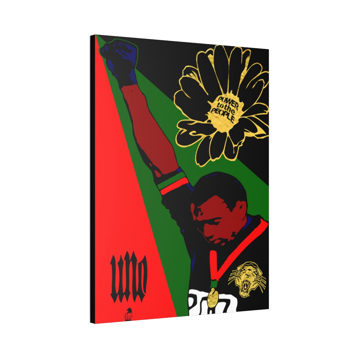 UNO TOMMIEFIST POWERFLOWER 36x48 Canvas Stretched, 1.5''