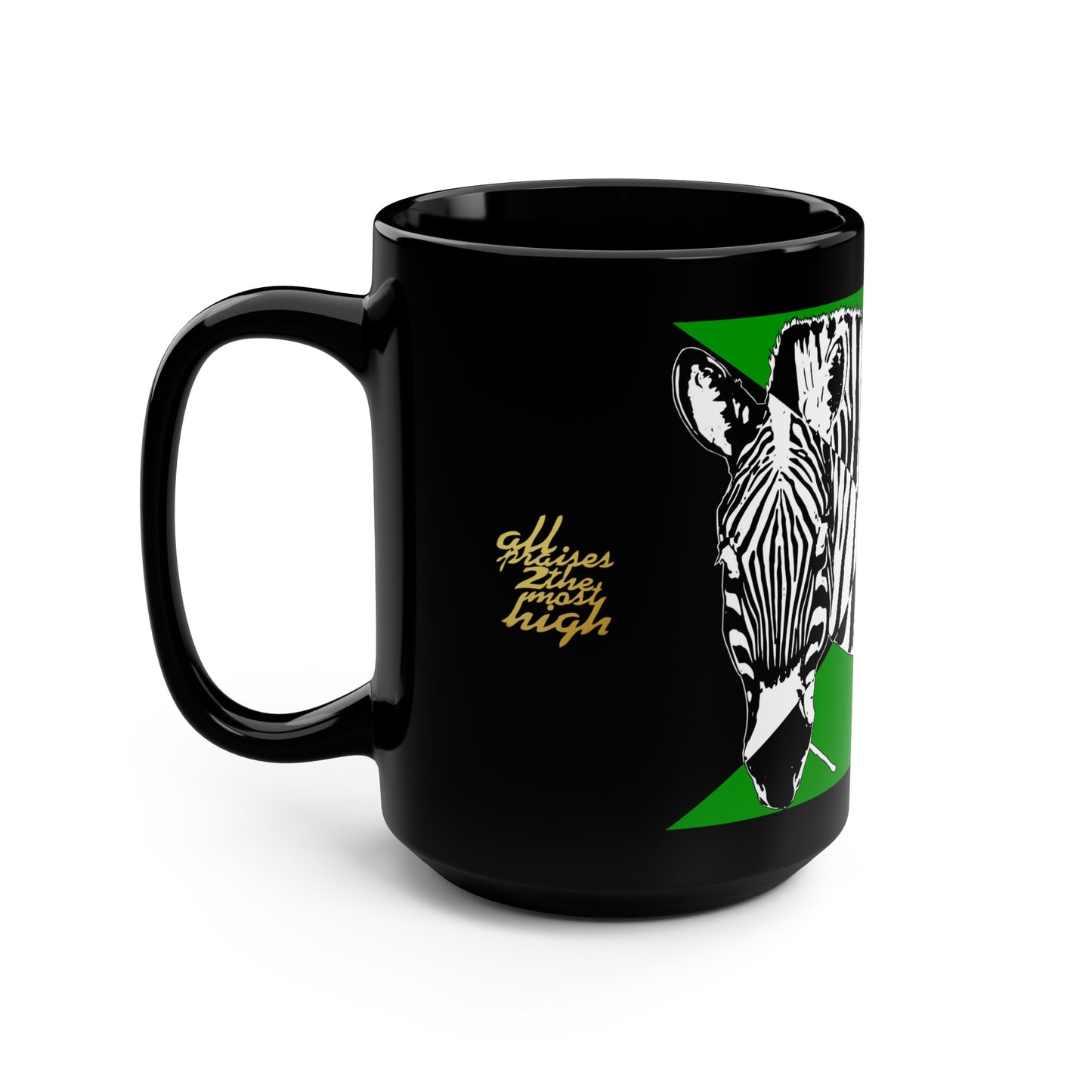 UNO STOPKILL'N ZEBRALOVE Black Mug, 15oz