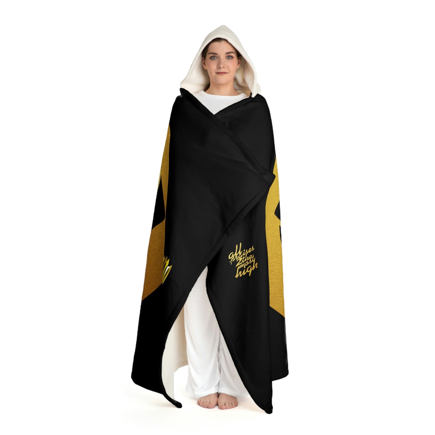 UNOBTCPOWER Hooded Sherpa Fleece Blanket