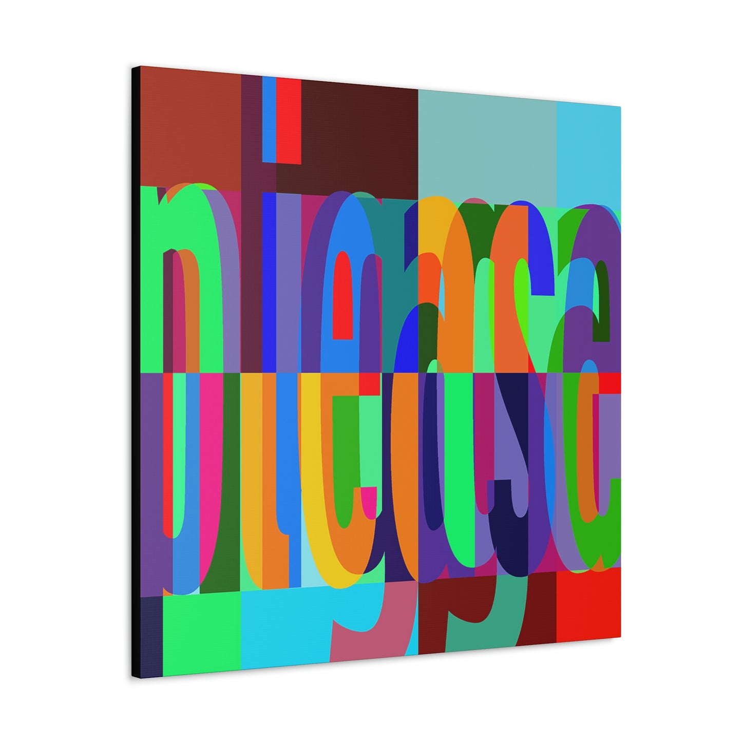 UNO WORD NIGGAPLEASE Canvas Gallery Wraps
