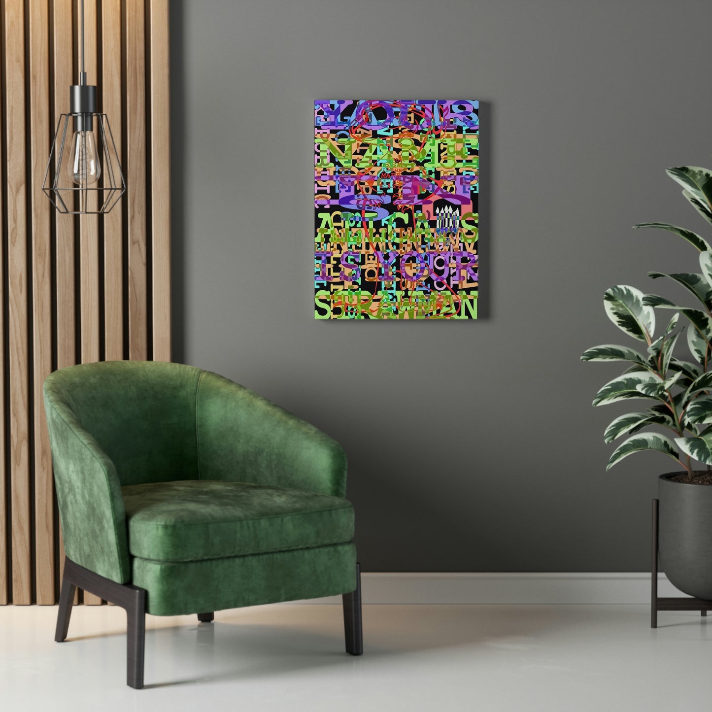 UNO GEKKO 2THEREPUBLIC ALLCAPS IS YO STRAWMAN 12x16, 18x24, & 24x30" Stretched Canvas