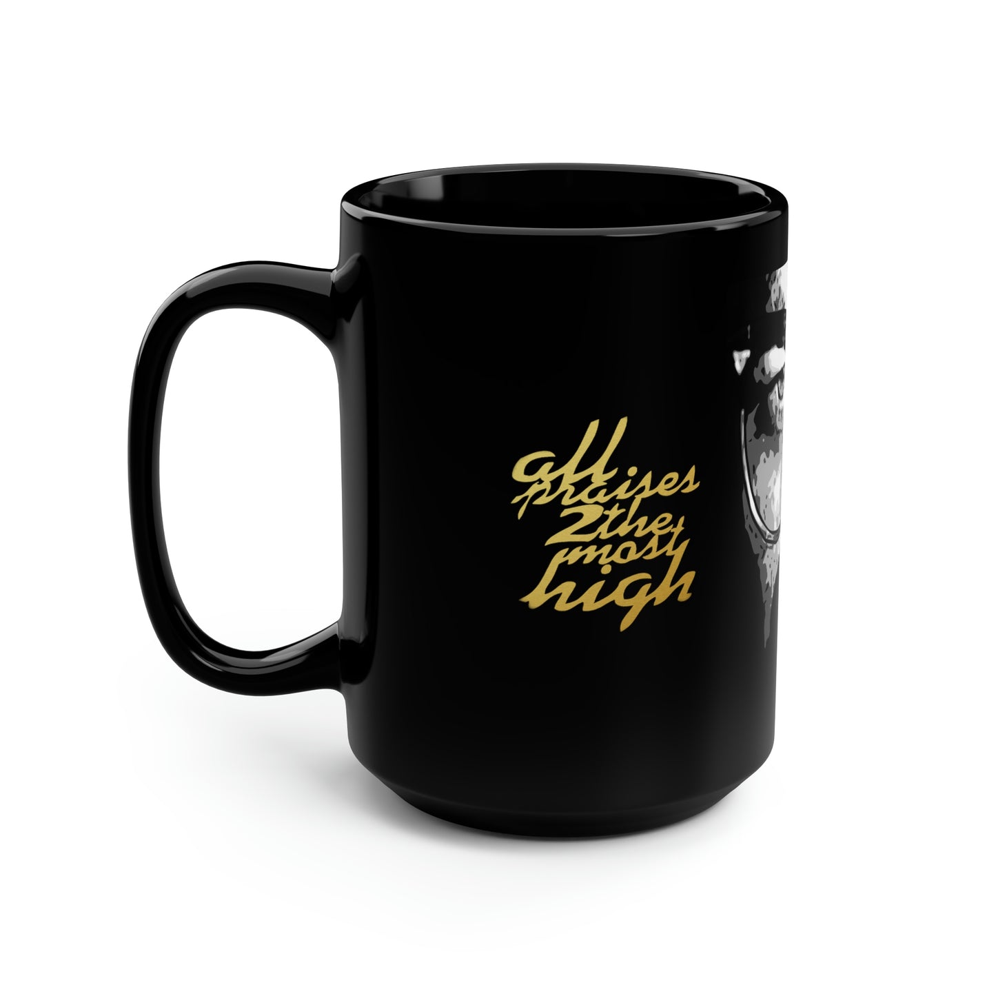 UNO LOVEMALCOLM Our Ancestor are Watching Us Black Mug, 15oz