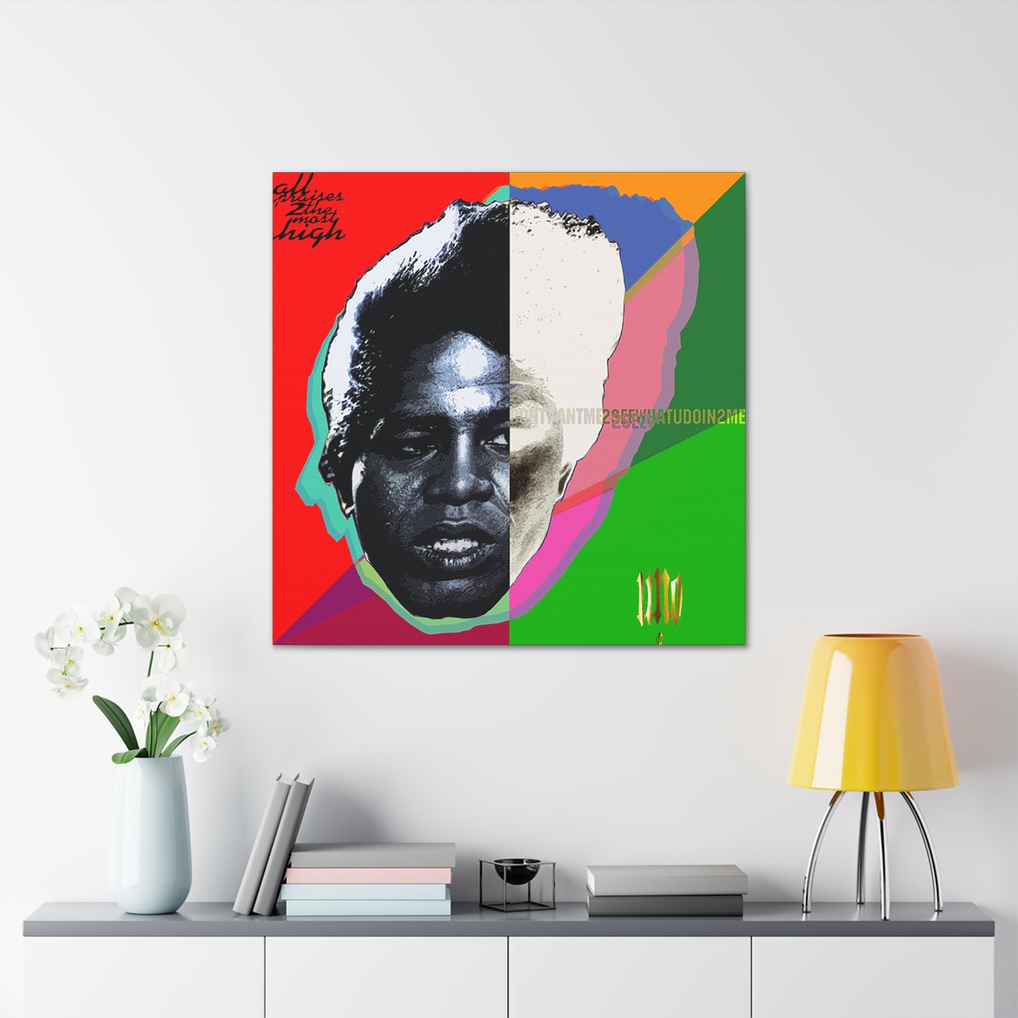 UNO LOVETHEGODFATHA 12, 20, 24, & 36" Square Canvas Gallery Wraps
