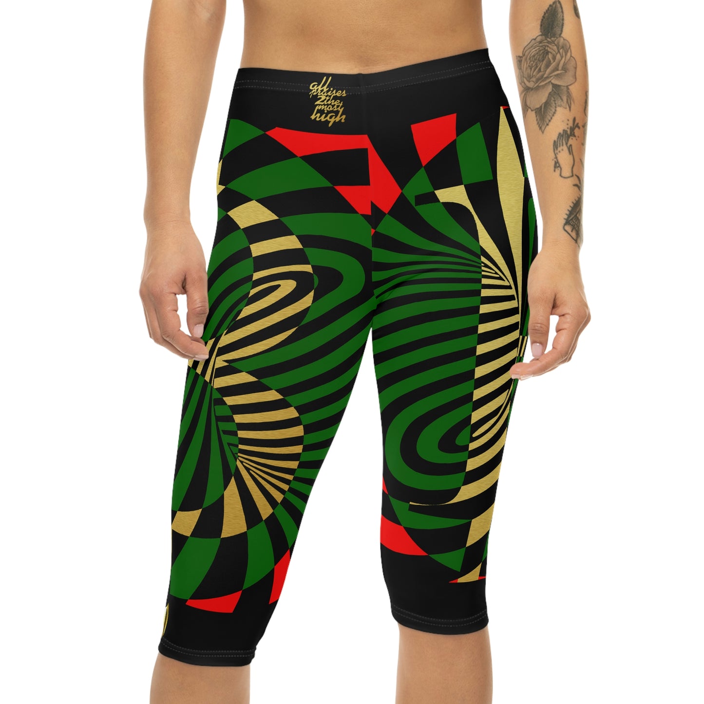 UNOBTCMAX Women’s Capri Leggings (AOP)