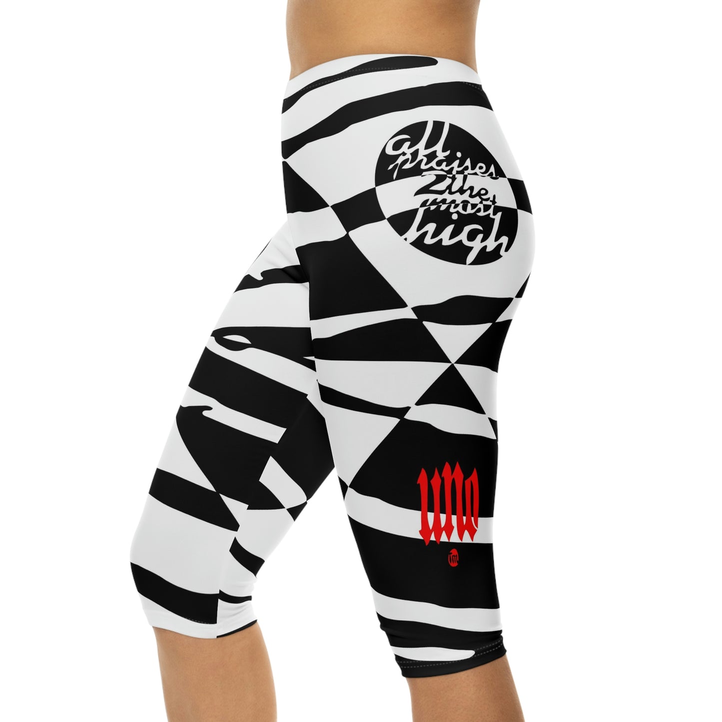 UNO ZEBRALOVE STOPKILL'N Women’s Capri Leggings (AOP)