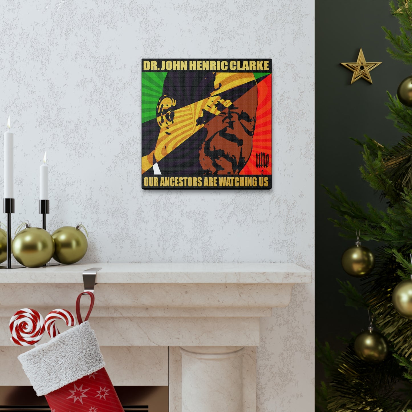 UNO LOVEJOHNHENRICCLARKE Our Ancestors Are Watching Us 12, 20, 24, & 36" Square Canvas Gallery Wraps