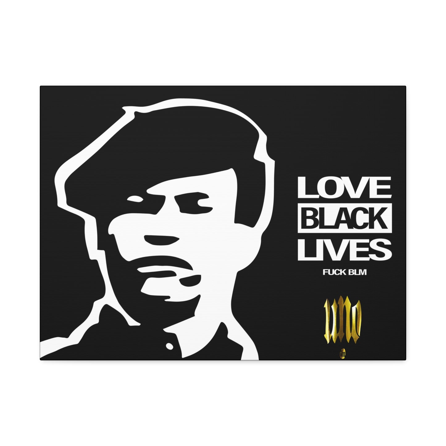 UNO LOVEHUEY LOVEBLACKLIVES 16x12, 24x18, & 30x24" Stretched Canvas