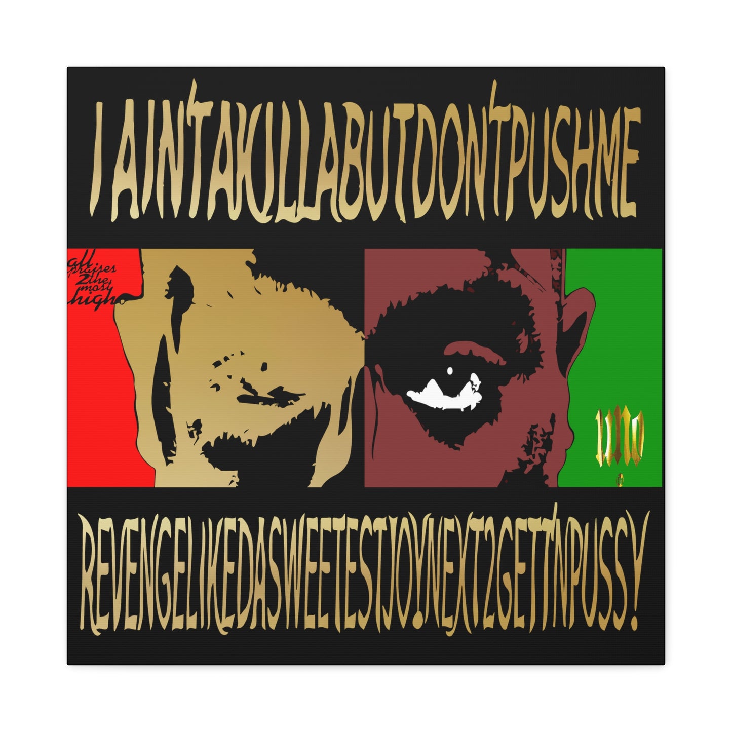 UNO LOVE2PAC 12, 20, 24, & 36" Square Canvas Gallery Wraps