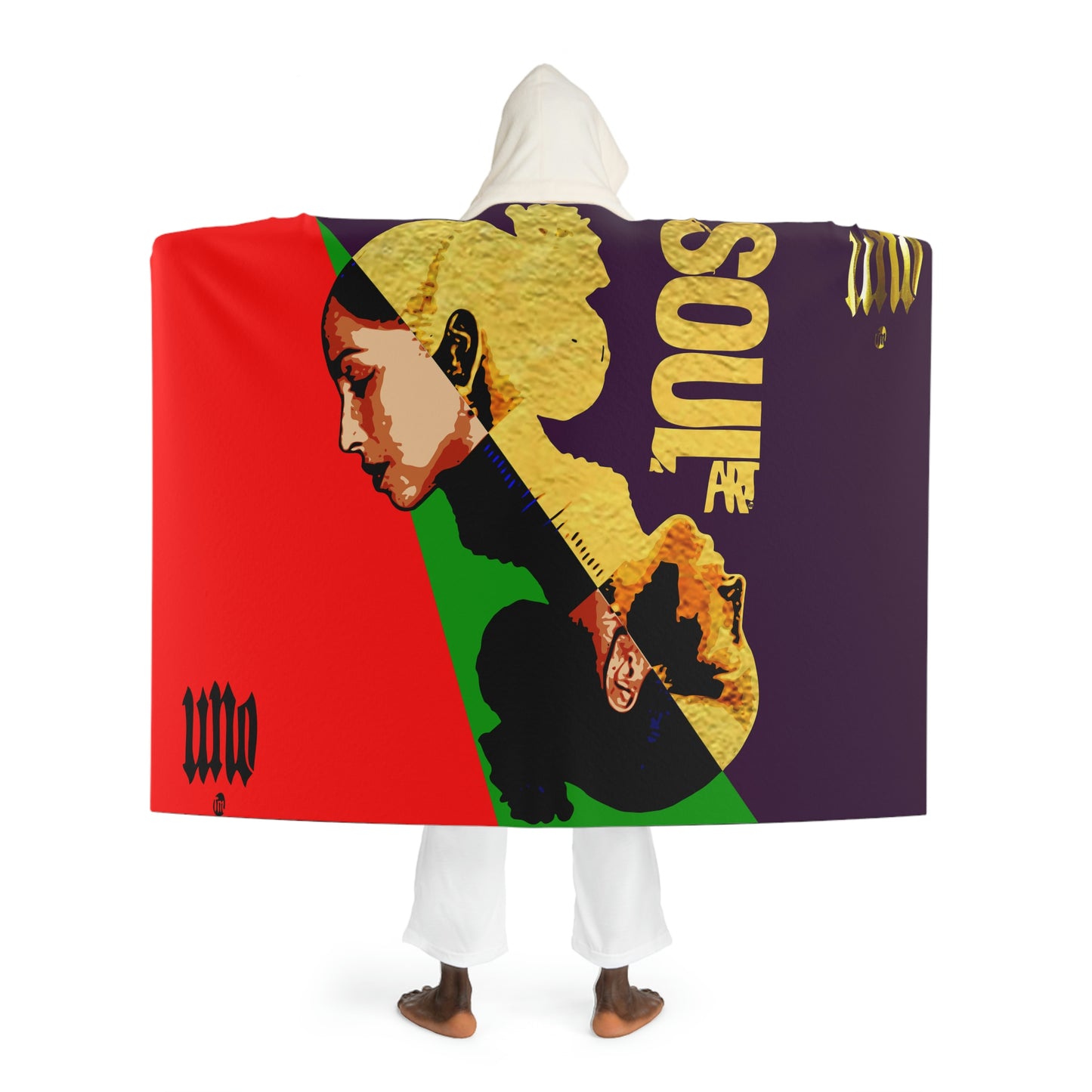 UNO SADE Hooded Sherpa Fleece Blanket