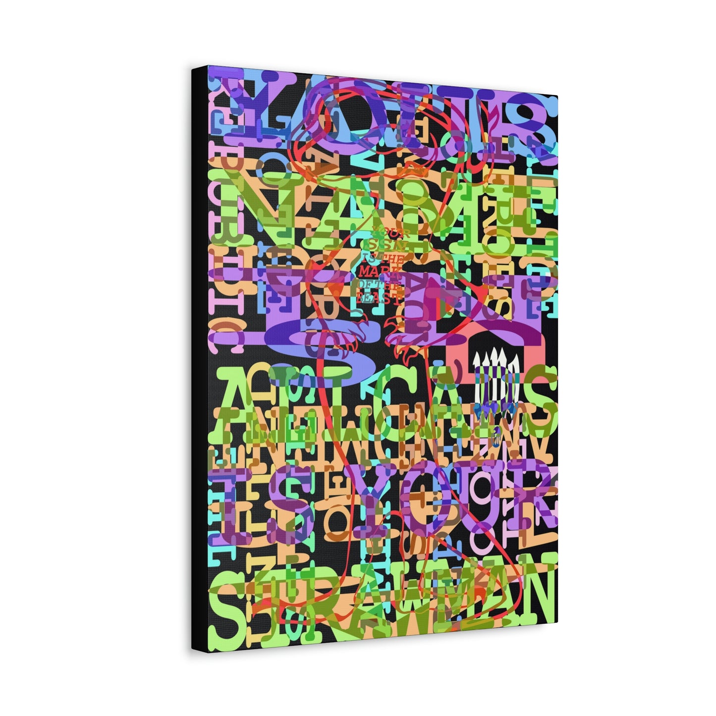 UNO GEKKO 2THEREPUBLIC ALLCAPS IS YO STRAWMAN 12x16, 18x24, & 24x30" Stretched Canvas