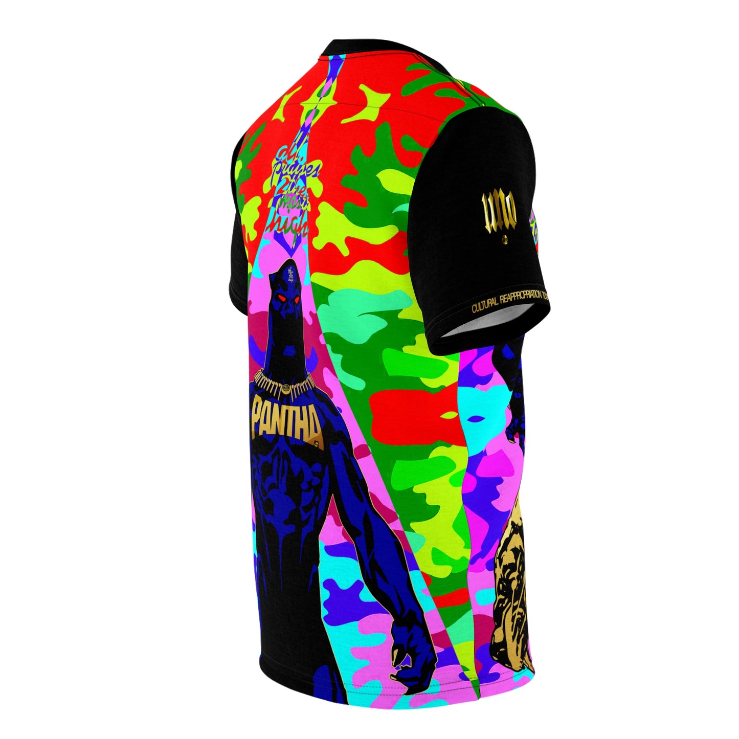 UNO PANTHA CULTURAL REAPPROPRIATION TOUR Unisex Cut & Sew Tee (AOP)Camo Collection