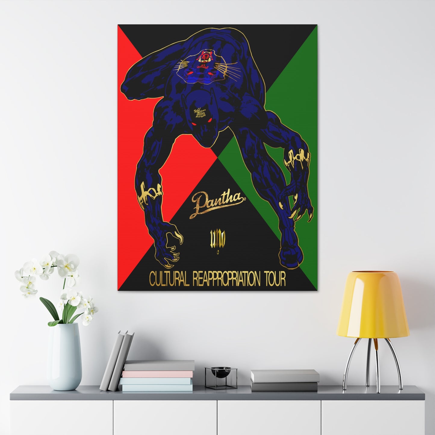 UNO PANTHA Cultural Reappropriation Tour 36x48 Canvas Stretched, 1.5''