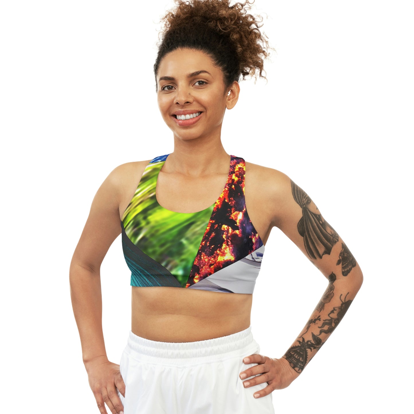 UNO ALLPRAISES V Seamless Sports Bra (AOP)