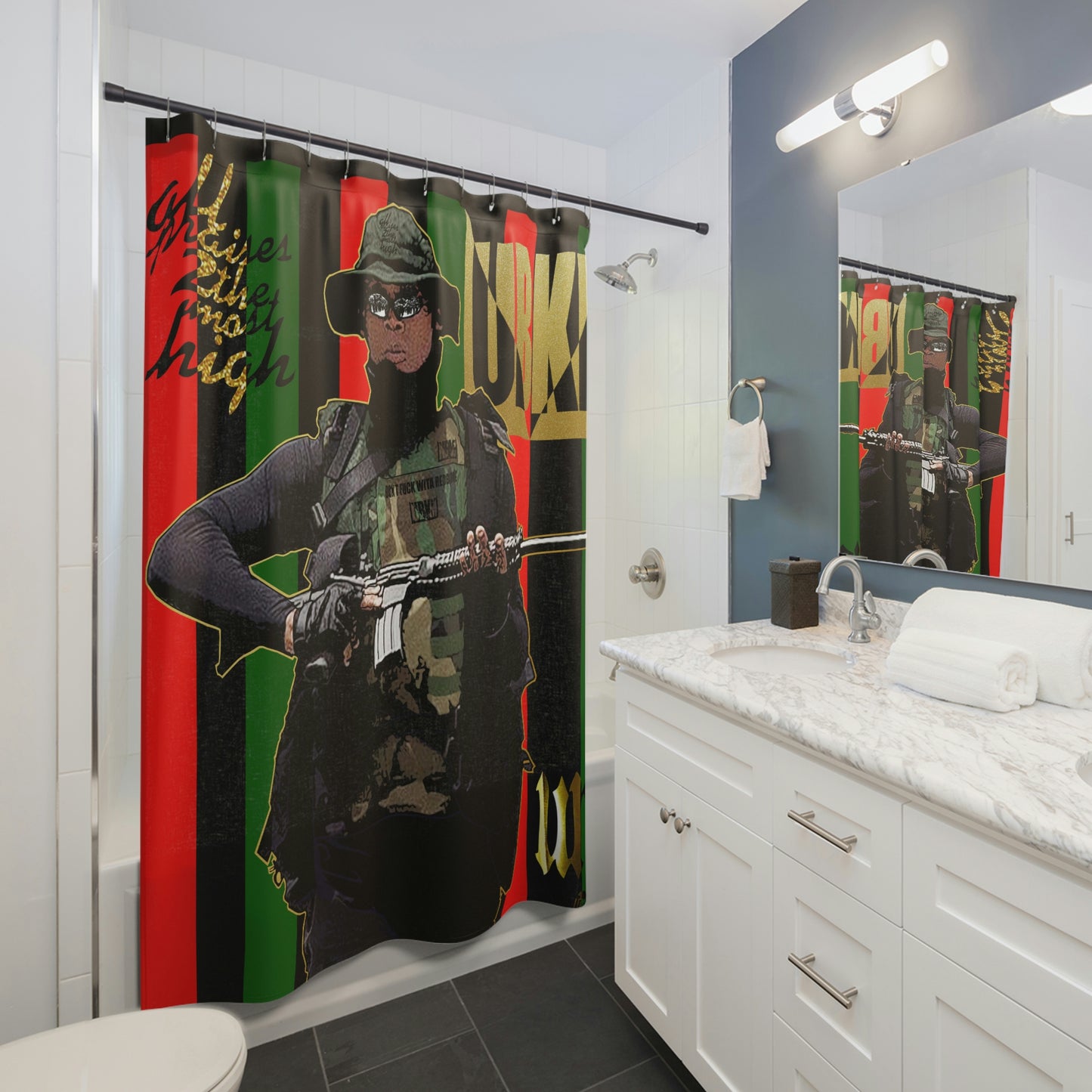 UNO 2THEREPUBLIC FREEGMJ Shower Curtains
