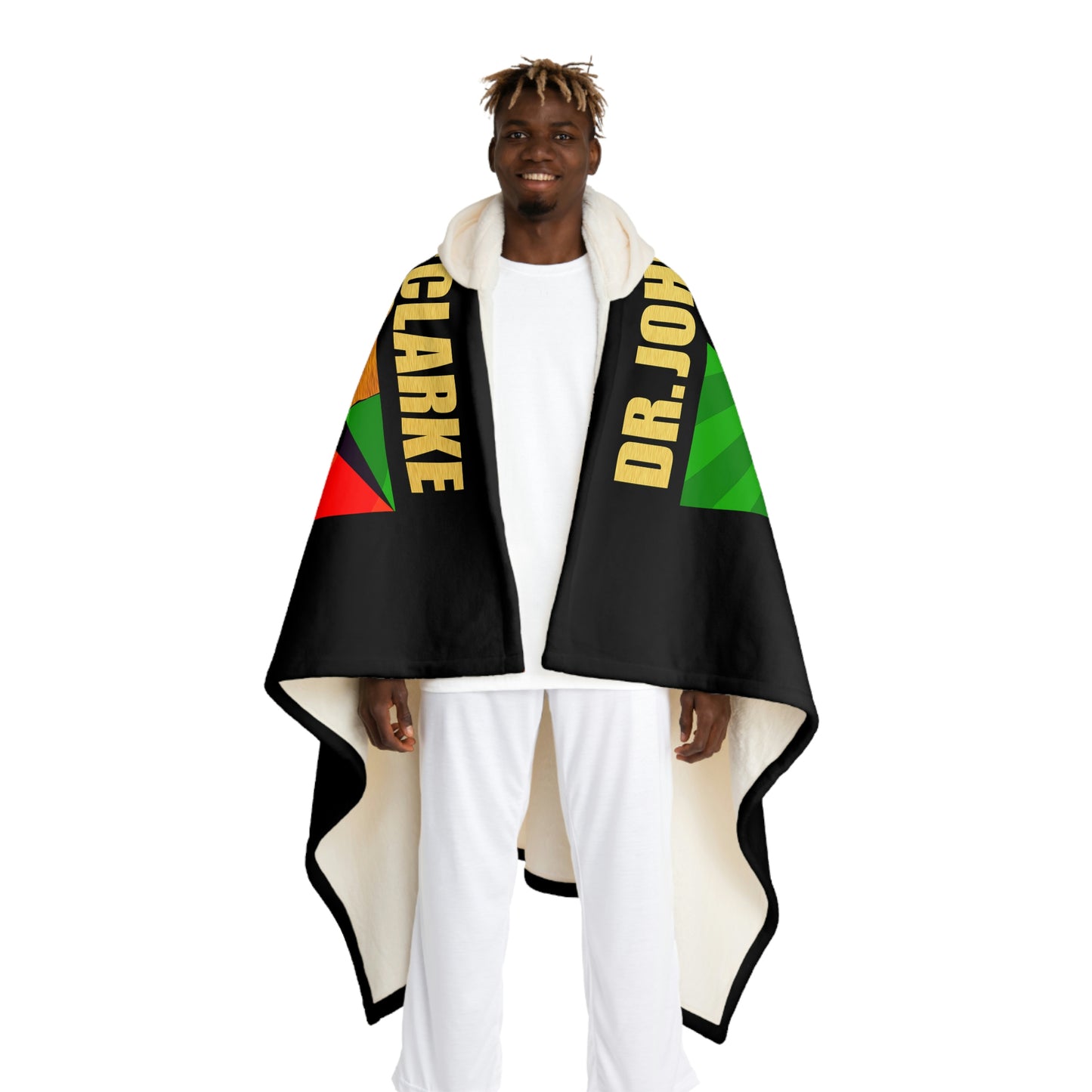 UNO LOVEJOHNHENRICCLARKE Our Ancestors Are Watching Us Hooded Sherpa Fleece Blanket