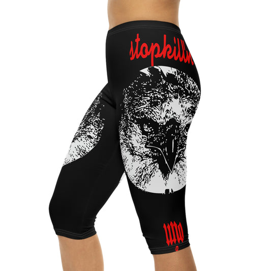 UNO LOVEHARPY STOPKILL'N Women’s Capri Leggings (AOP)
