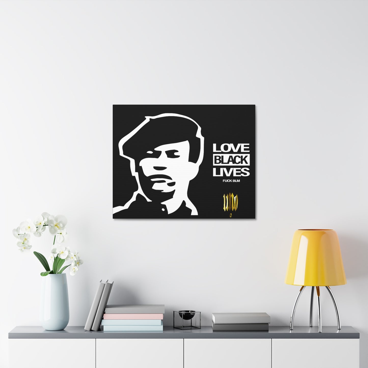 UNO LOVEHUEY LOVEBLACKLIVES 16x12, 24x18, & 30x24" Stretched Canvas