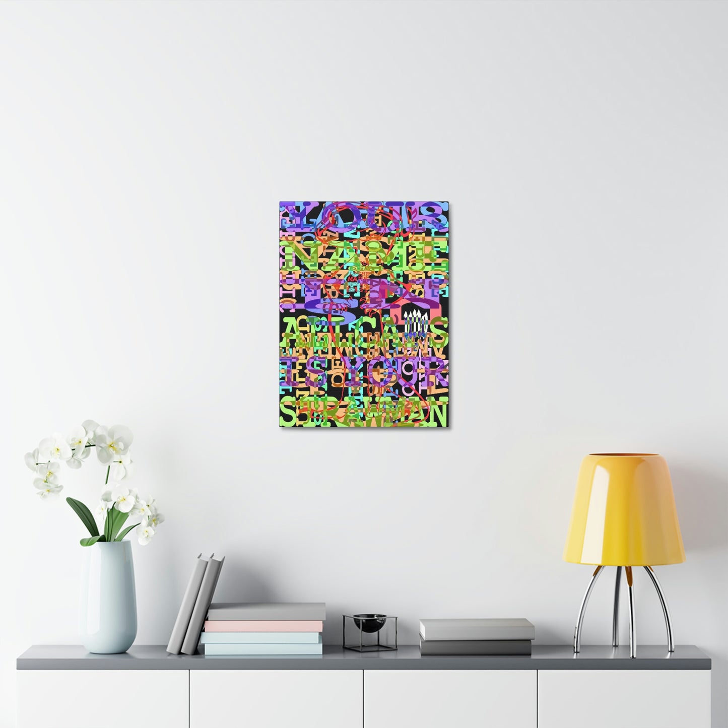UNO GEKKO 2THEREPUBLIC ALLCAPS IS YO STRAWMAN 12x16, 18x24, & 24x30" Stretched Canvas