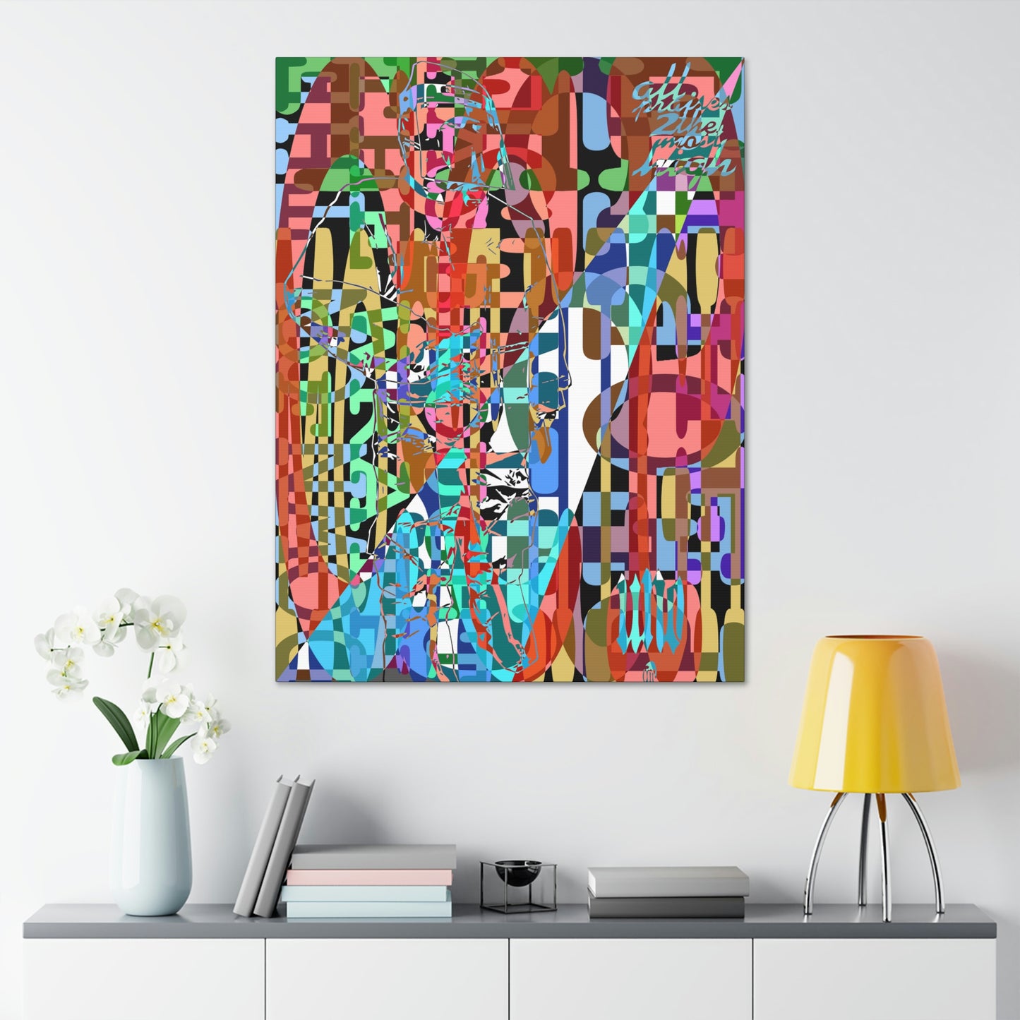 UNO WORD THE CCP BROUGHT THE MOST HIGH'S WRATH DOWN ON THE CHINESE PEOPLE 1 36x48 Canvas Stretched, 1.5''