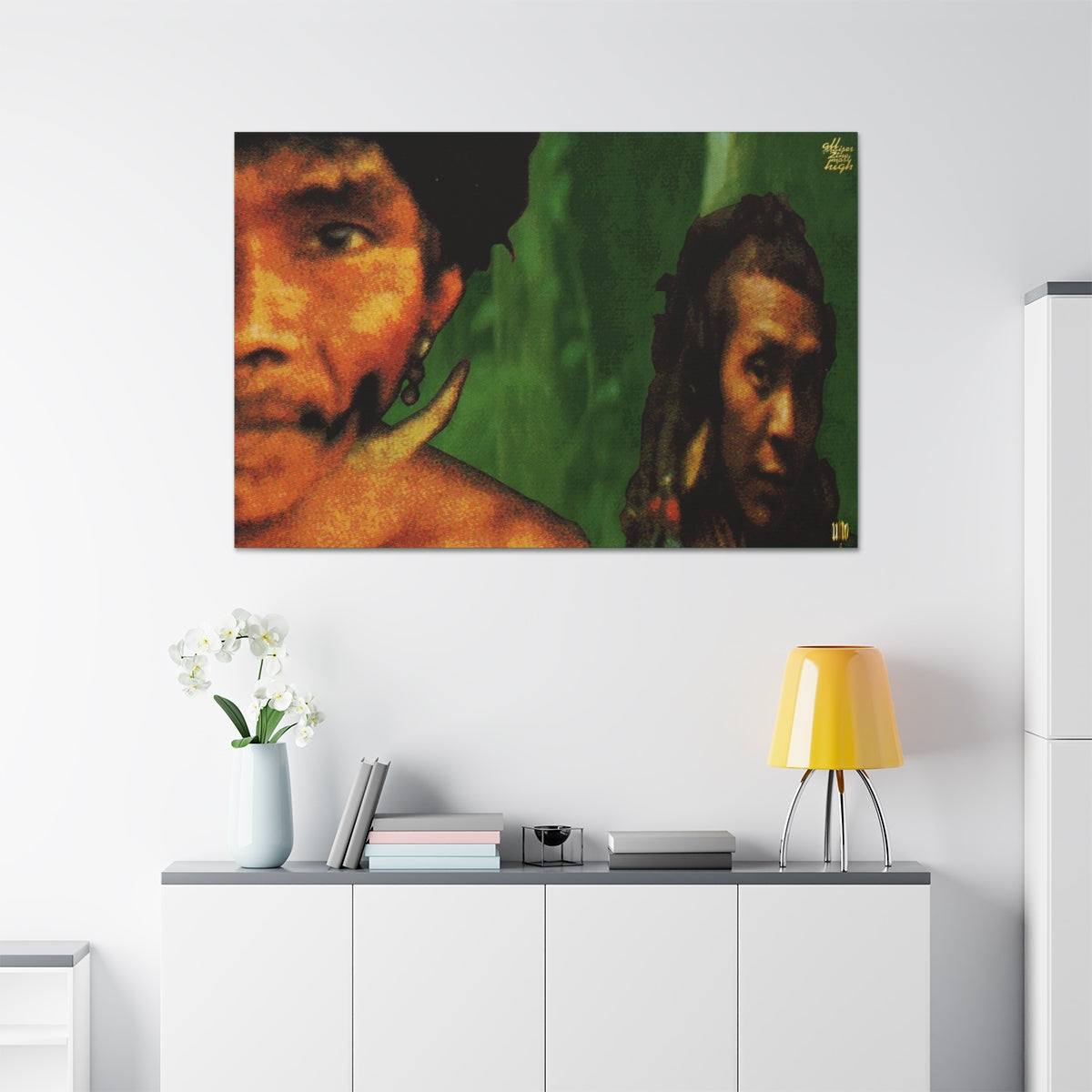 UNO WHOISTHEPRIMITIVE? 60x40 Canvas Stretched, 1.5''