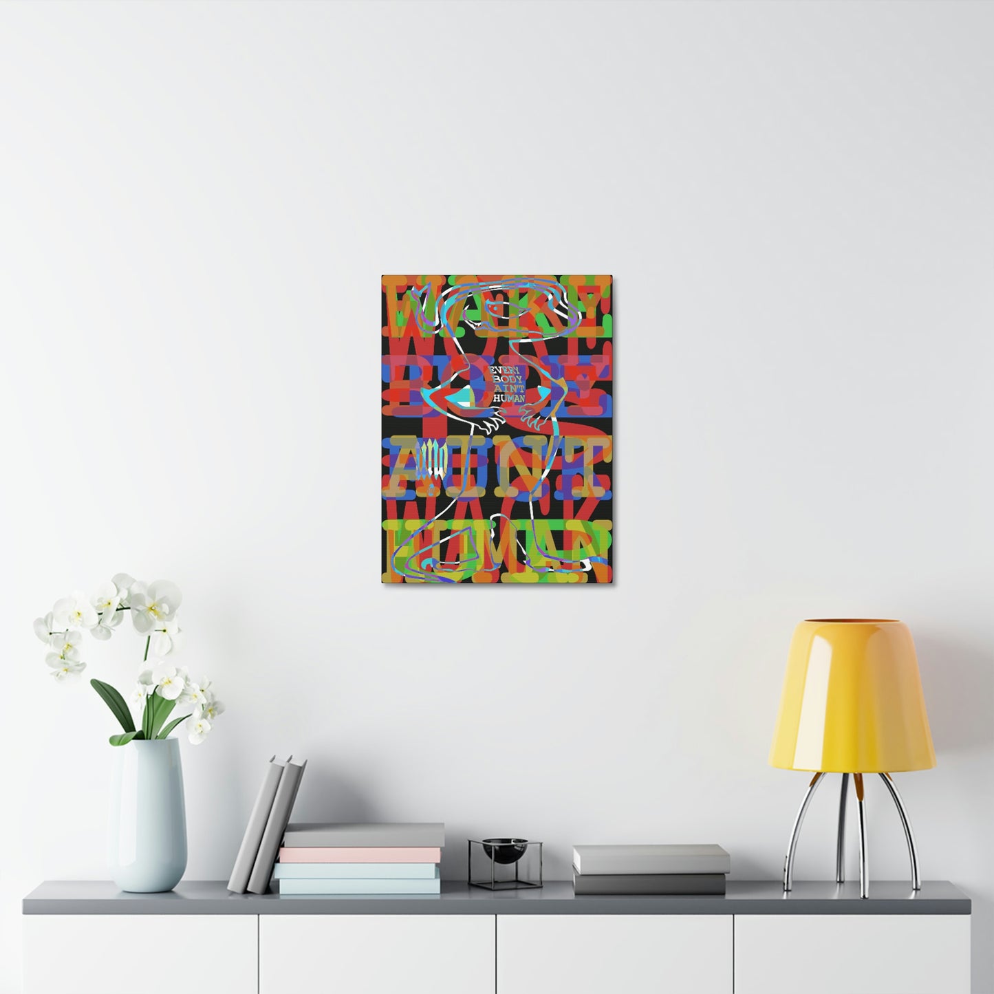 UNO GEKKO 2THEREPUBLIC EVERYBODY AIN'T HUMAN 12x16, 18x24, & 24x30" Stretched Canvas