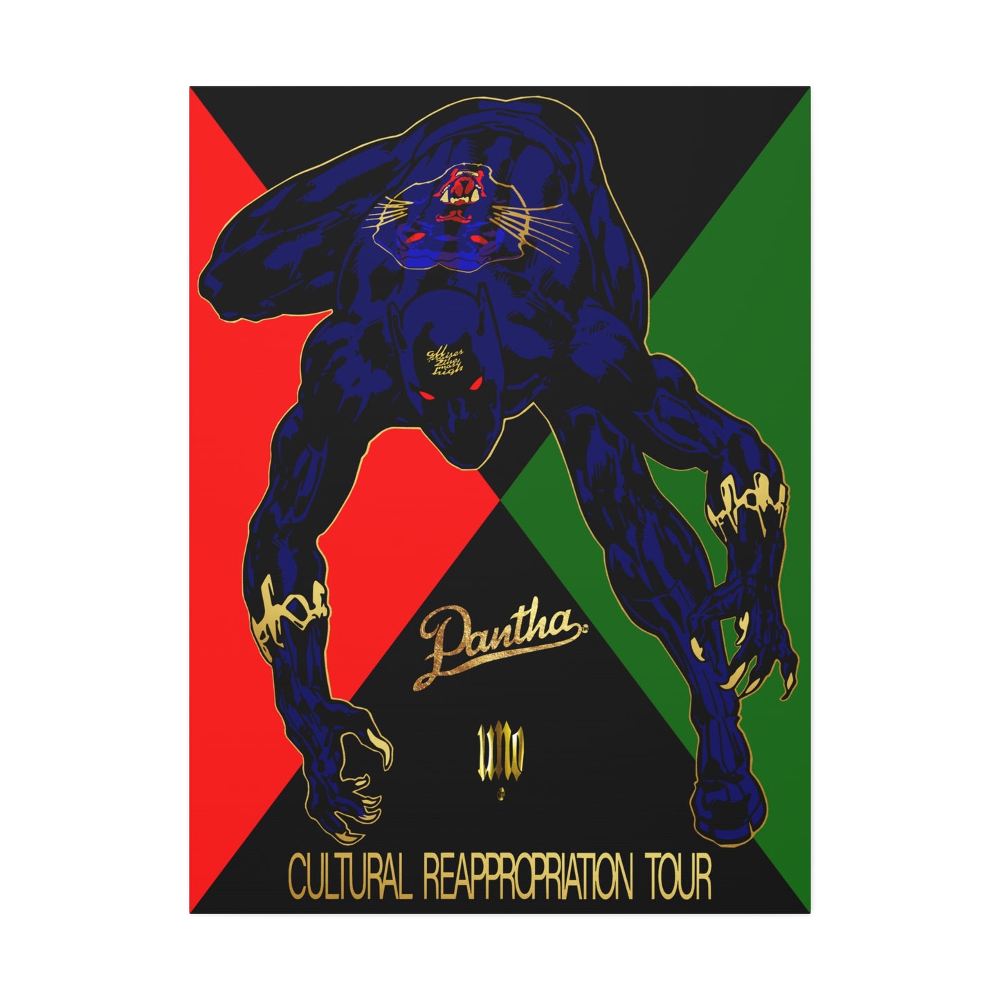 UNO PANTHA Cultural Reappropriation Tour 36x48 Canvas Stretched, 1.5''