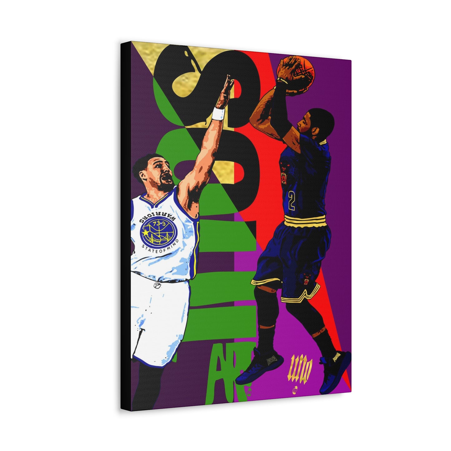 UNO KYRIECAN'TBEFADED SOULART 41GM5 Warriors State of Mind 12x16, 18x24, & 24x30" Stretched Canvas
