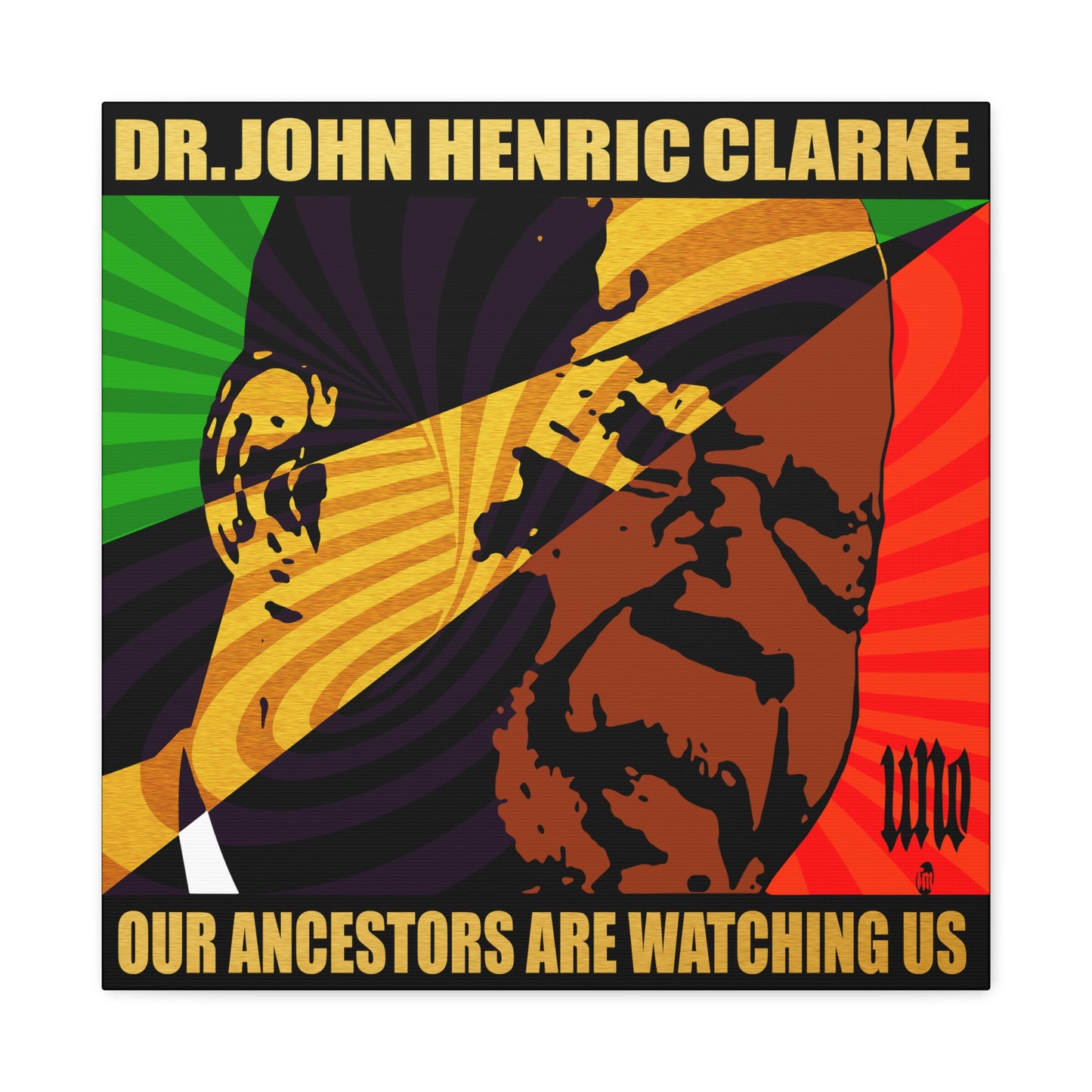UNO LOVEJOHNHENRICCLARKE Our Ancestors Are Watching Us 12, 20, 24, & 36" Square Canvas Gallery Wraps