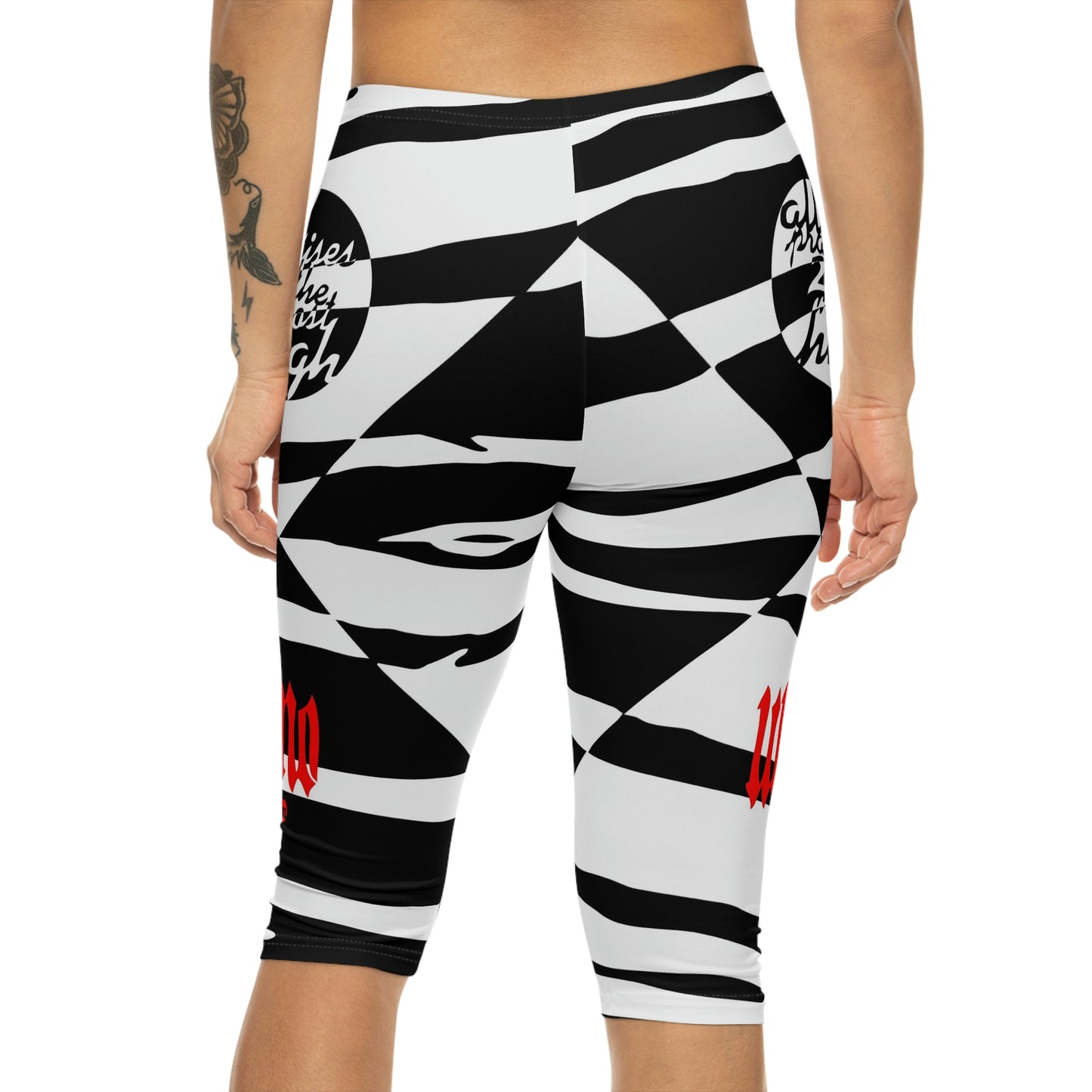 UNO ZEBRALOVE STOPKILL'N Women’s Capri Leggings (AOP)