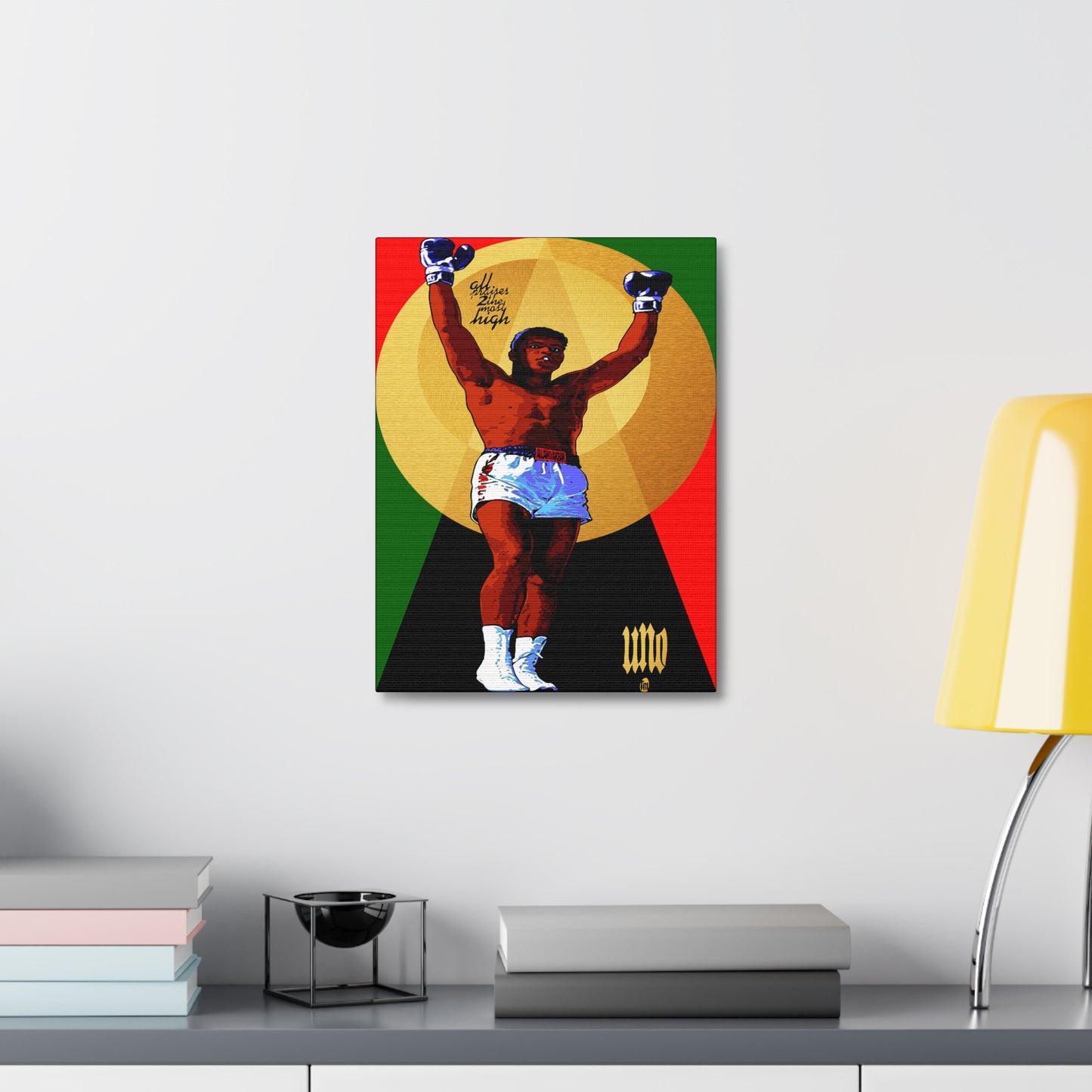 UNO LOVEALI Cassius Clay Was A Bad MF 12x16, 18x24, & 24x30" Stretched Canvas