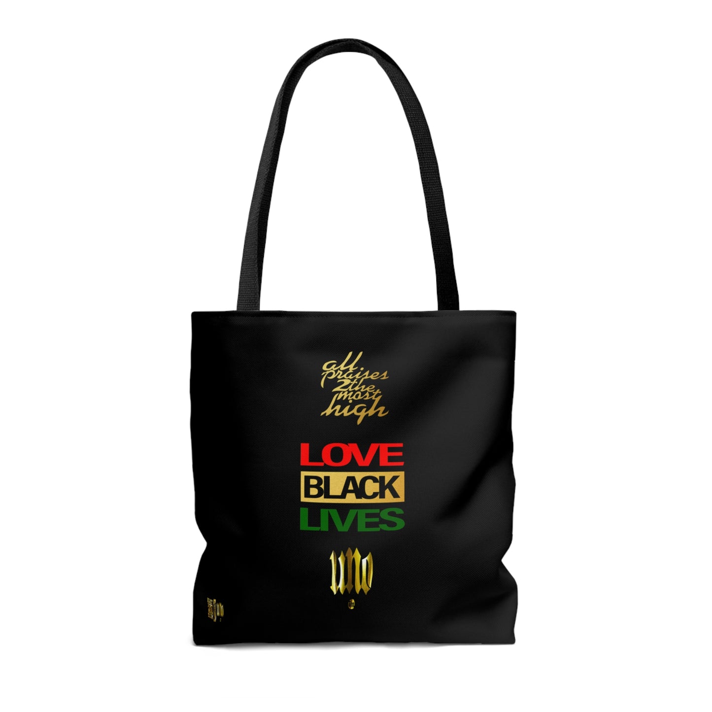 UNO LOVEBLACKLIVES LOVEGILSCOTT AOP Tote Bag