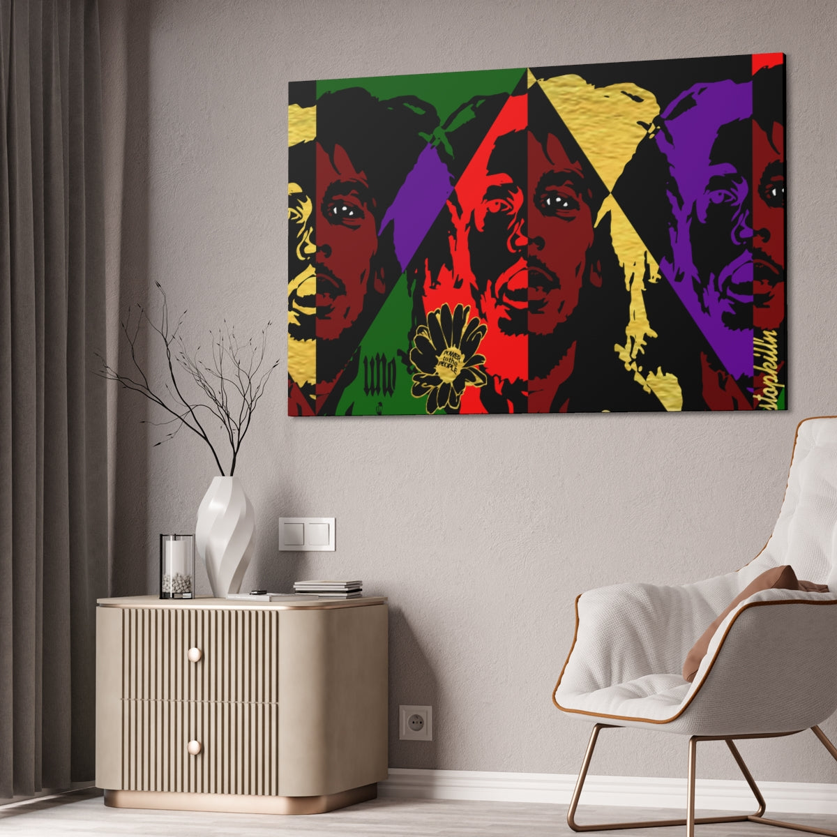 UNO LOVEBOB 60x40 Canvas Stretched, 1.5''
