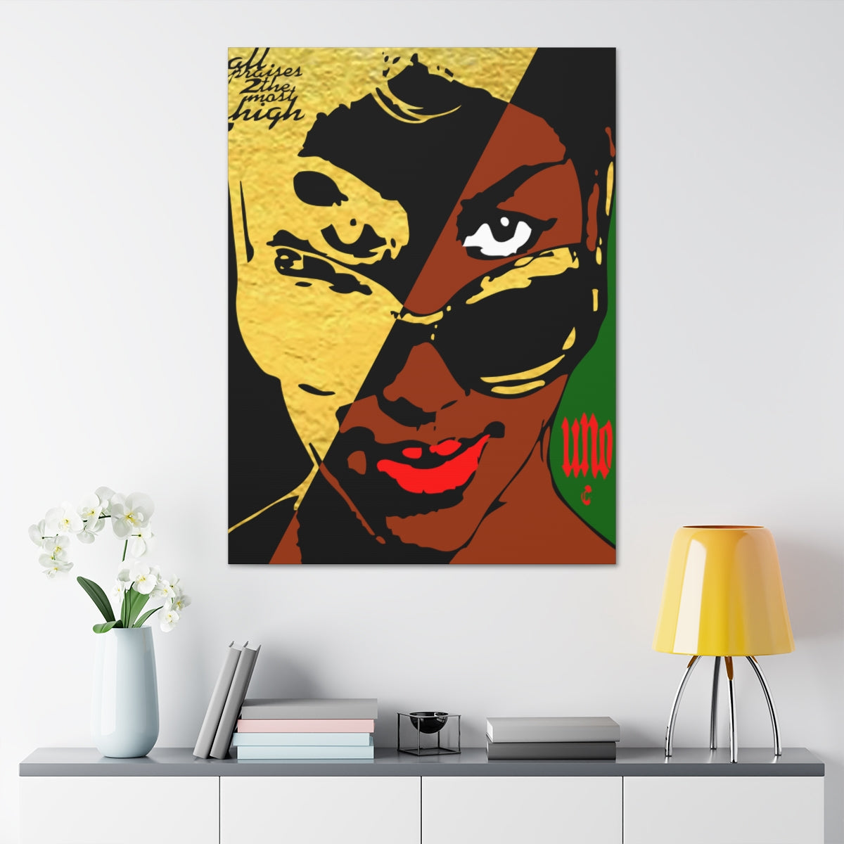 UNO LOVEARETHA SOULQUEEN 36x48 Canvas Stretched, 1.5''