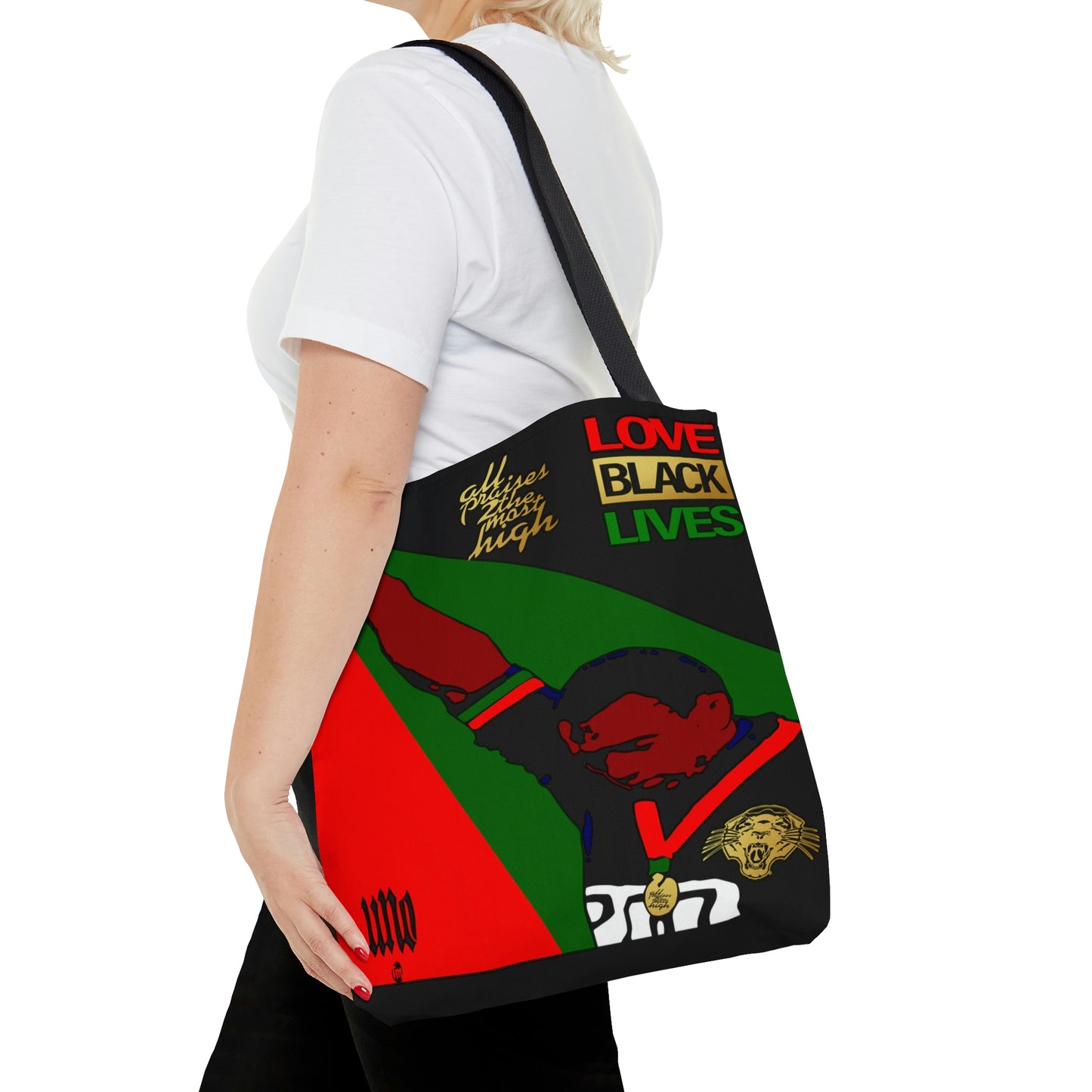 UNO LOVEBLACKLIVES TOMMIEFIST AOP Tote Bag