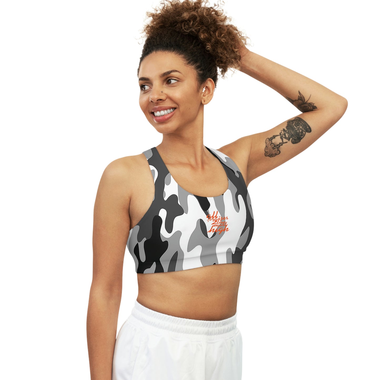 UNO ALL PRAISES Seamless Sports Bra (AOP) Camo Collection