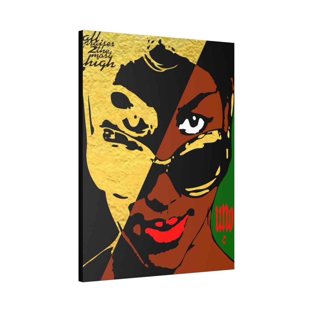 UNO LOVEARETHA SOULQUEEN 36x48 Canvas Stretched, 1.5''