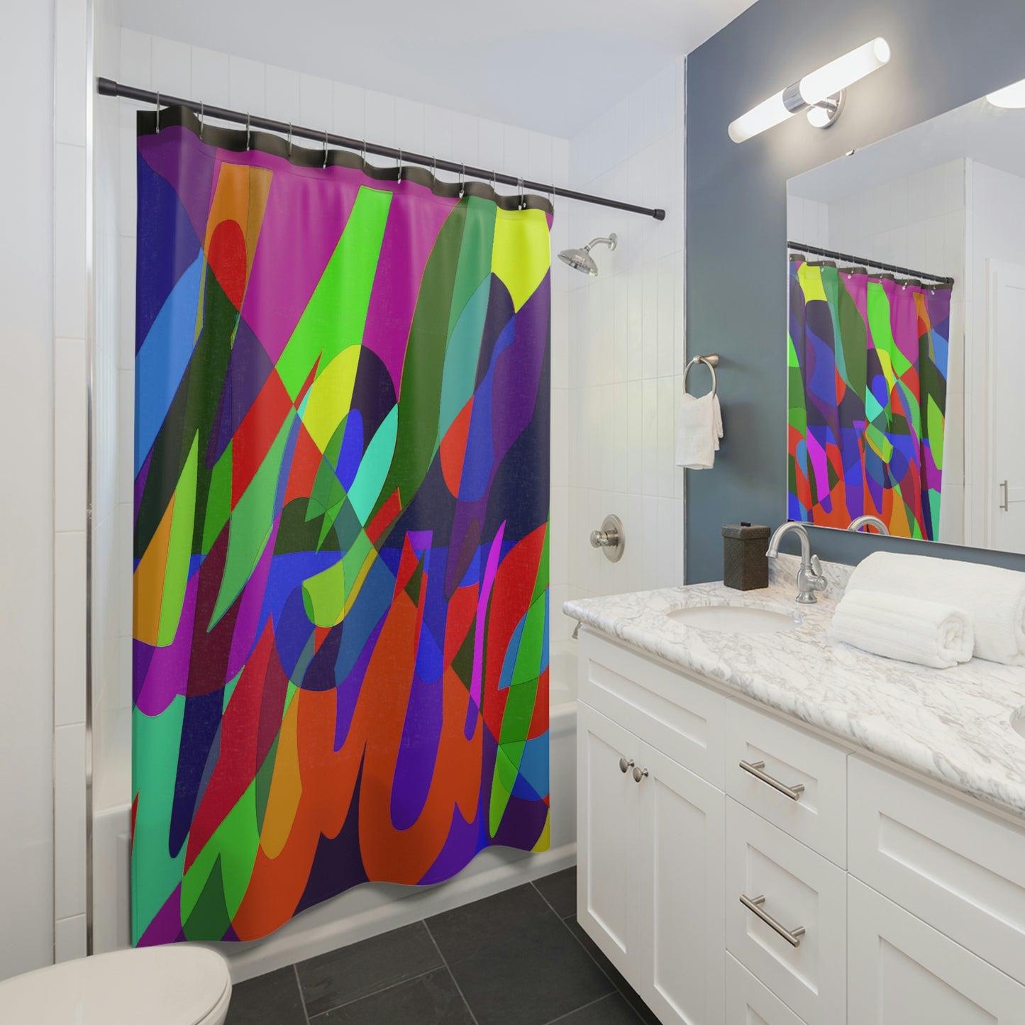 UNO WORD LOVEYOSELF Shower Curtains